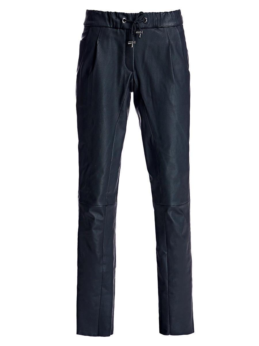 Womens Leather Drawstring Pants Product Image