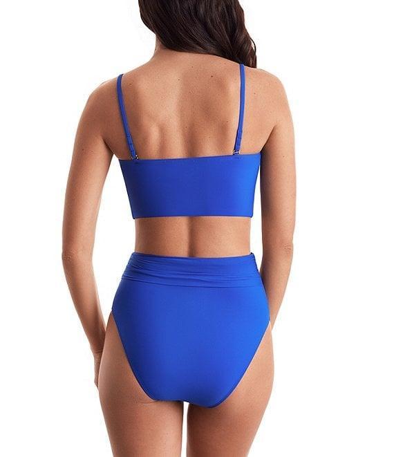 Mimi Flamingo Soleil Solids Morgan High Waist Swim Bottom Product Image