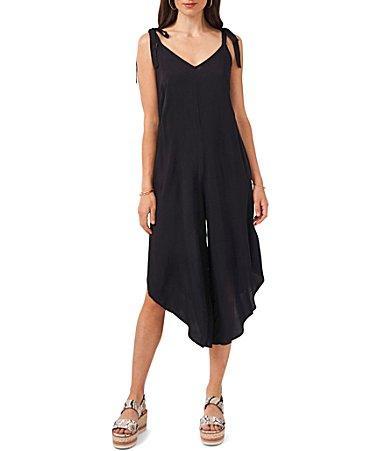 Vince Camuto Floral Tie Shoulder Jumpsuit Product Image
