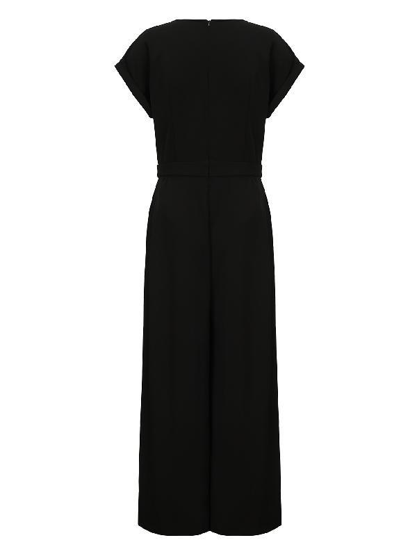 Cap Sleeve Wide Leg Solid Color Jumpsuits Product Image