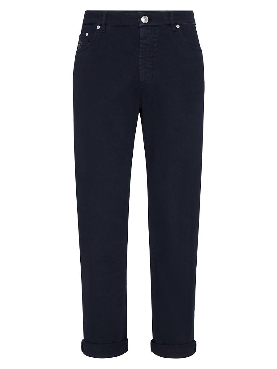 Mens Lightweight Denim Traditional Fit Five Pocket Jeans Product Image