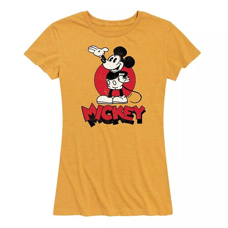 Disney's Mickey Mouse Women's Heritage Graphic Tee, Size: Medium, Grey Royal Blue Product Image