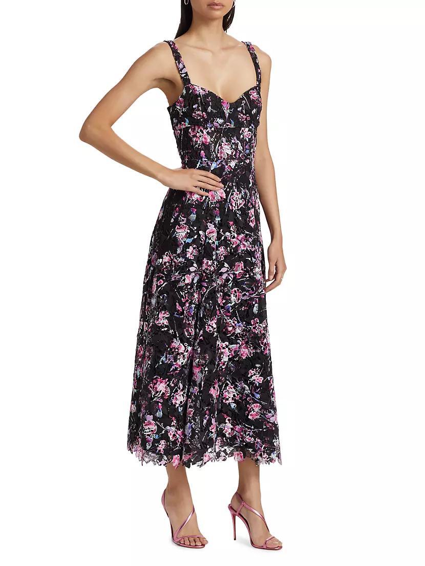 Manon Floral Lace Midi-Dress Product Image