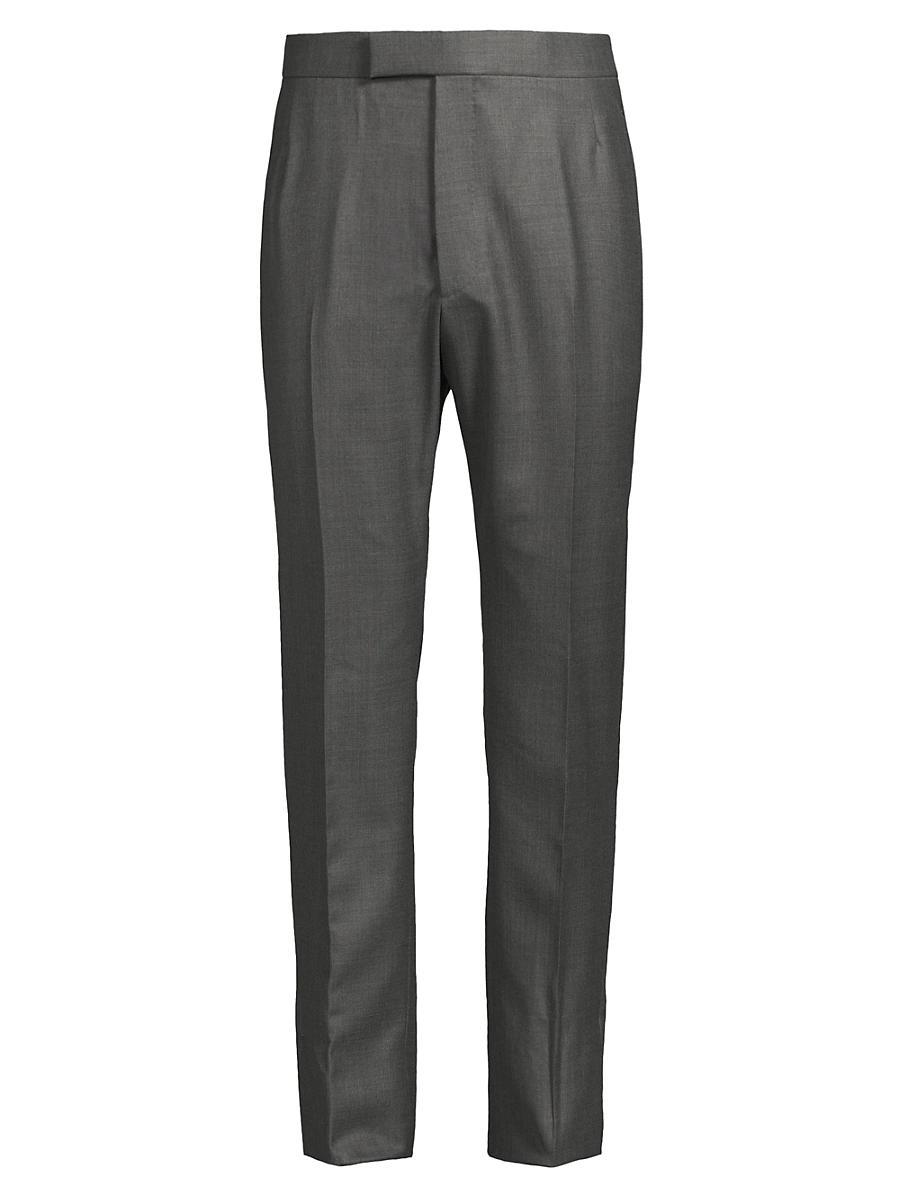 Mens Fit 1 Back-Strap Wool Twill Trousers Product Image