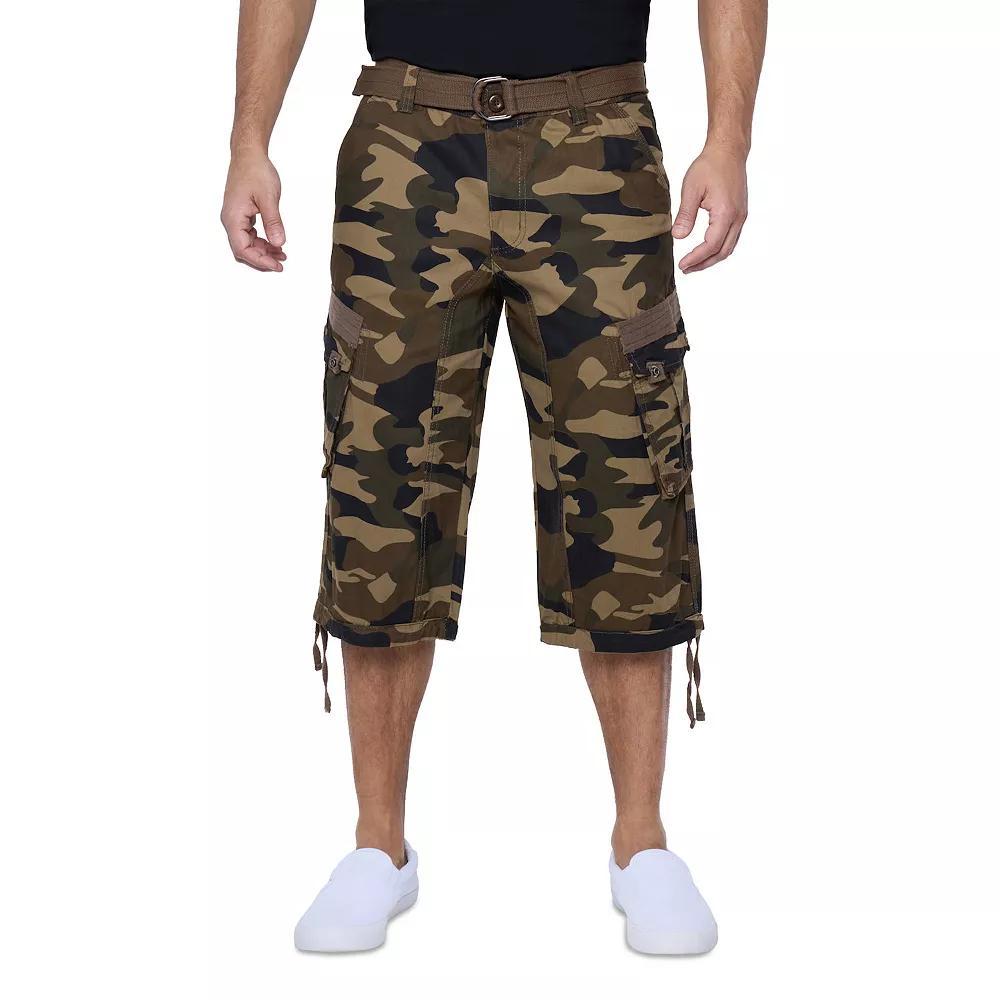 Men's Xray Messenger Belted Cargo Shorts, Size: 36, Black Camo Product Image