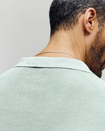 MENS LEETON JOHNNY COLLAR KNIT POLO - B6E562F200 Product Image
