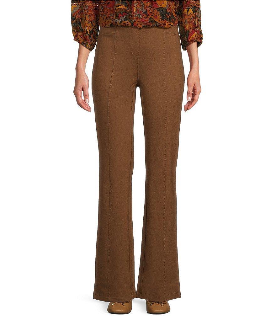 Intro Bella Double Knit Ponte Slimming Waist Pull-On Boot Leg Pants Product Image