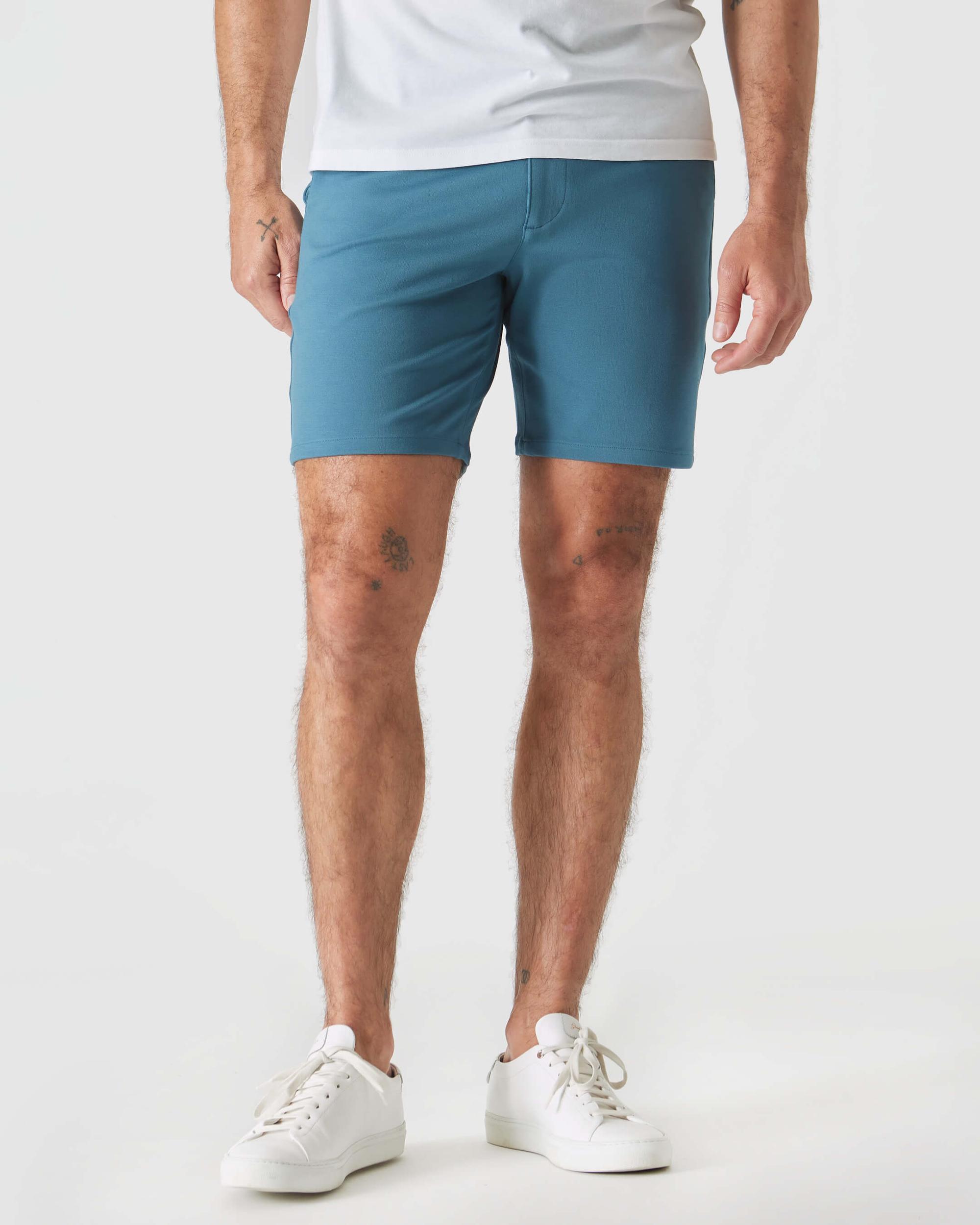 7" Black & Sapphire Comfort Knit Chino Shorts 2-Pack Product Image