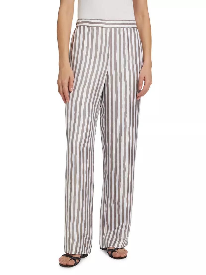 Striped Silk Pants Product Image