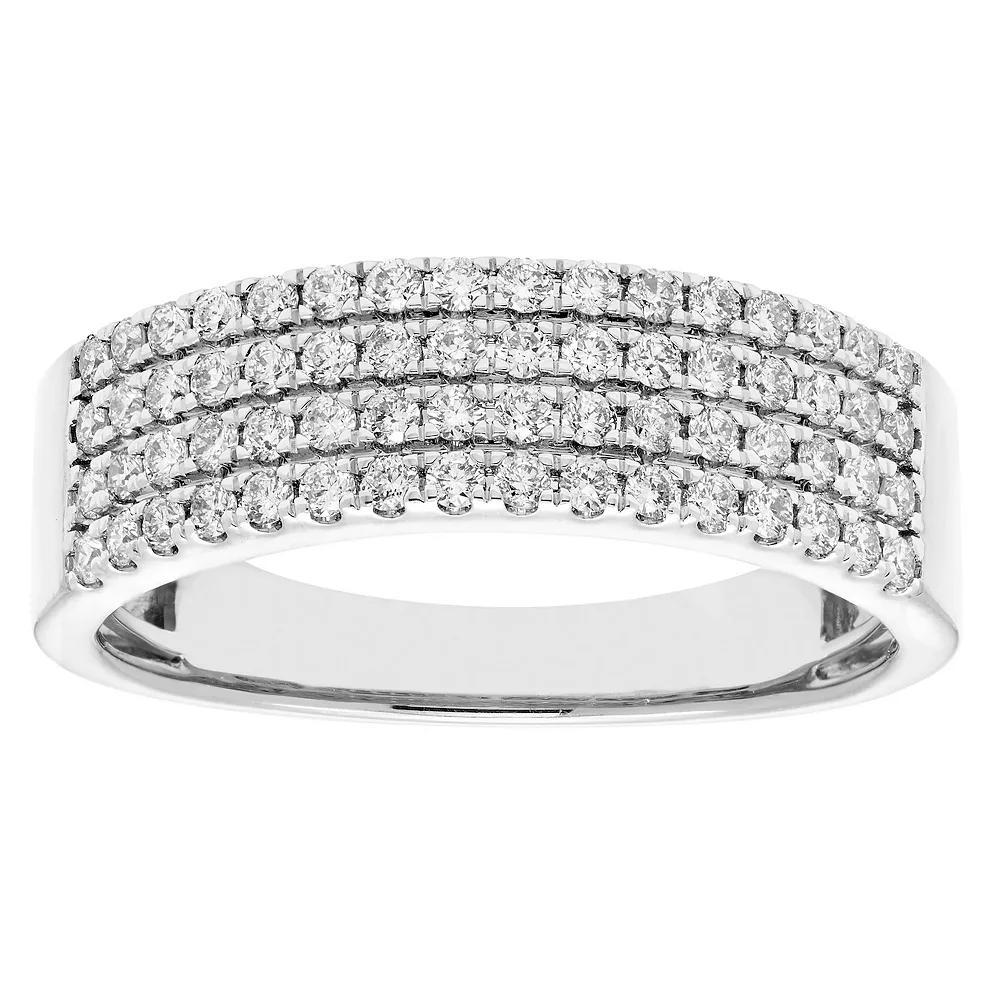 The Regal Collection IGL Certified 1/2 Carat T.W. Diamond Ring, Women's, Size: 8, 14k White Gold Product Image