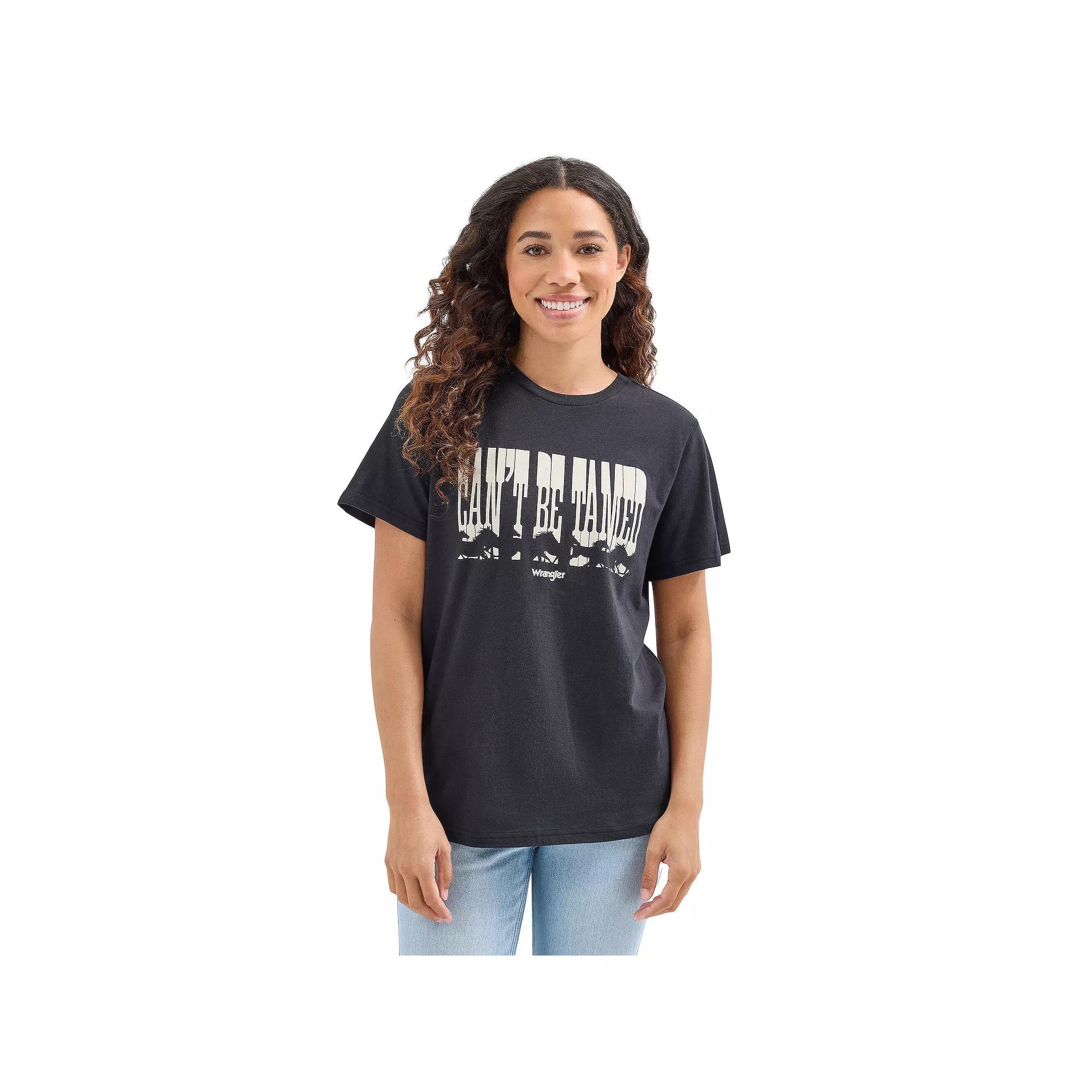 Women's Wrangler Graphic Tee, Size: Large, Cant Be Tamed Product Image