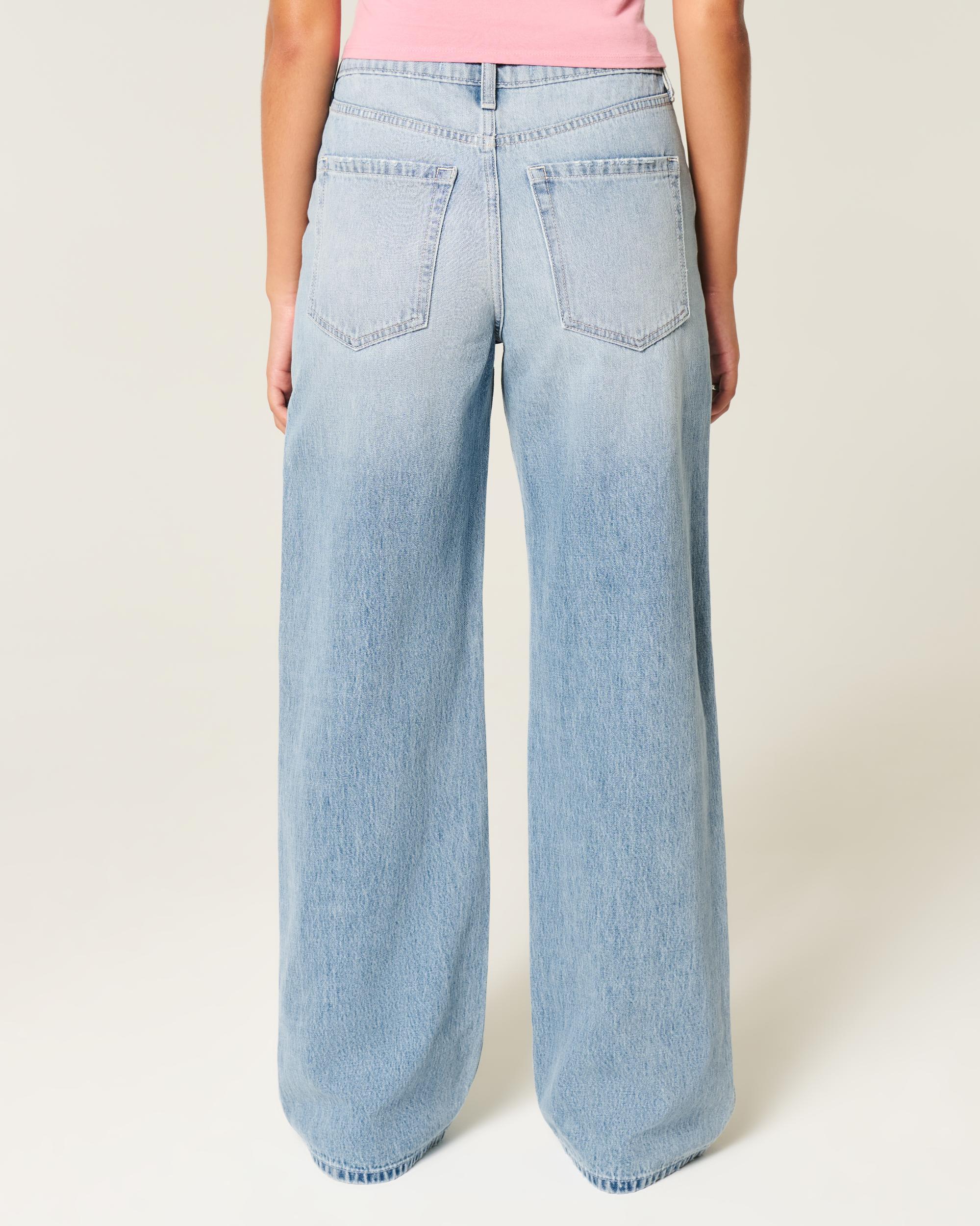 High-Rise Medium Wash Baggy Jeans Product Image