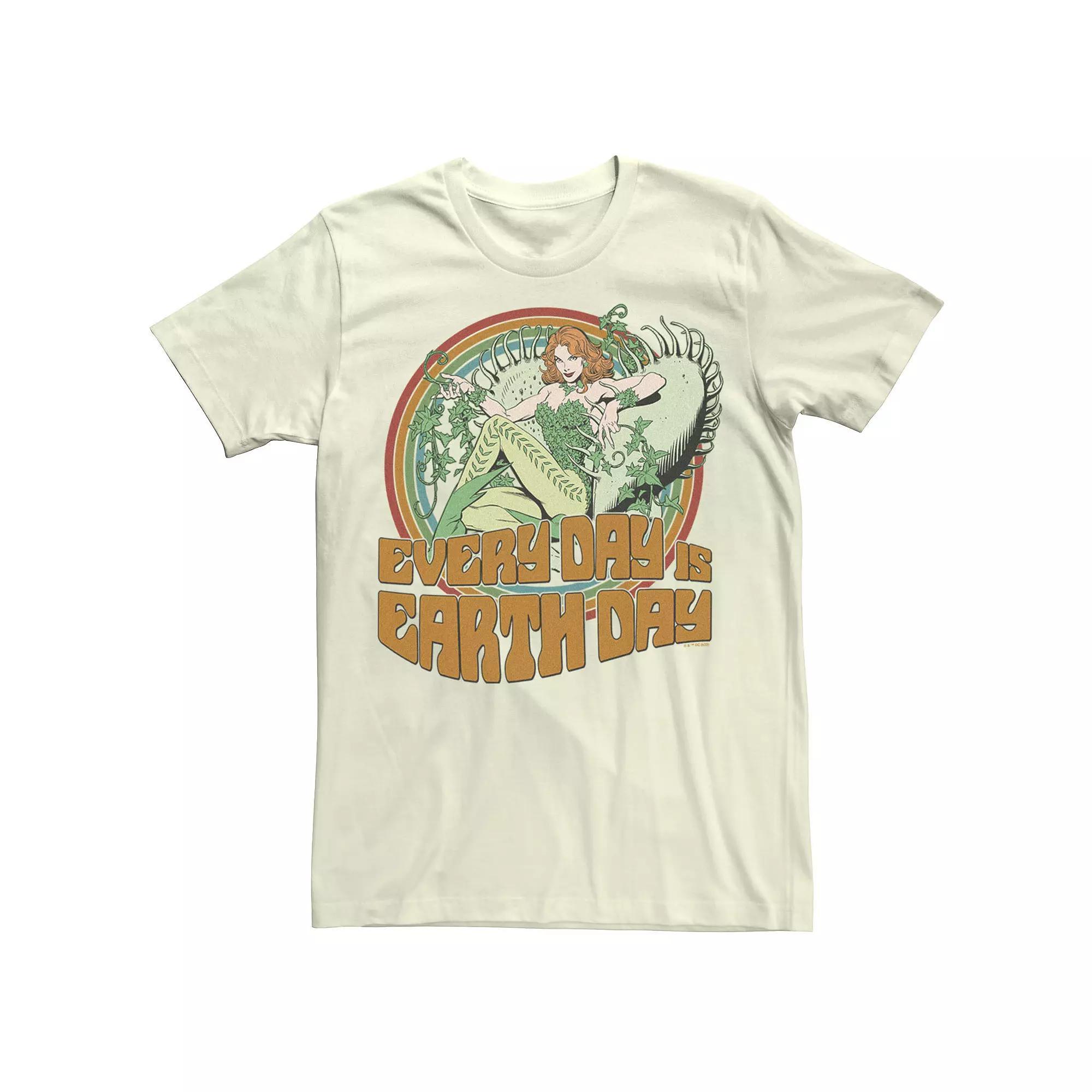 Men's Batman Poison Ivy Every Day Is Earth Day Tee, Size: Medium, Natural Product Image
