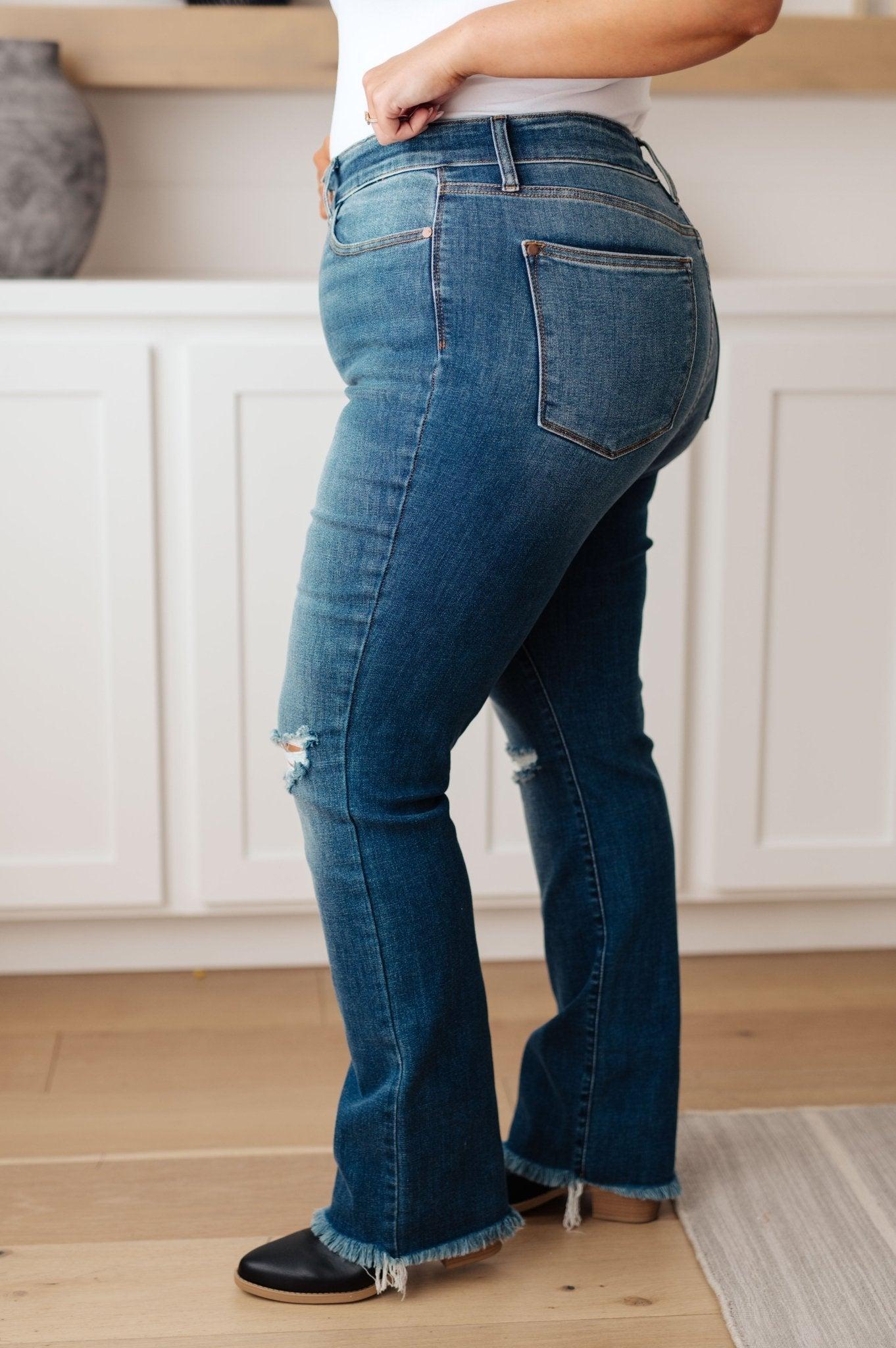 Morgan High Rise Distressed Straight Jeans (Online Exclusive) Product Image