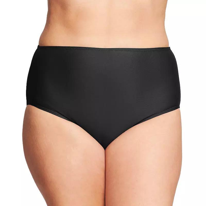 Plus Size Mazu Mid-Waist Swim Briefs, Women's, Size: 18 W, Black Product Image
