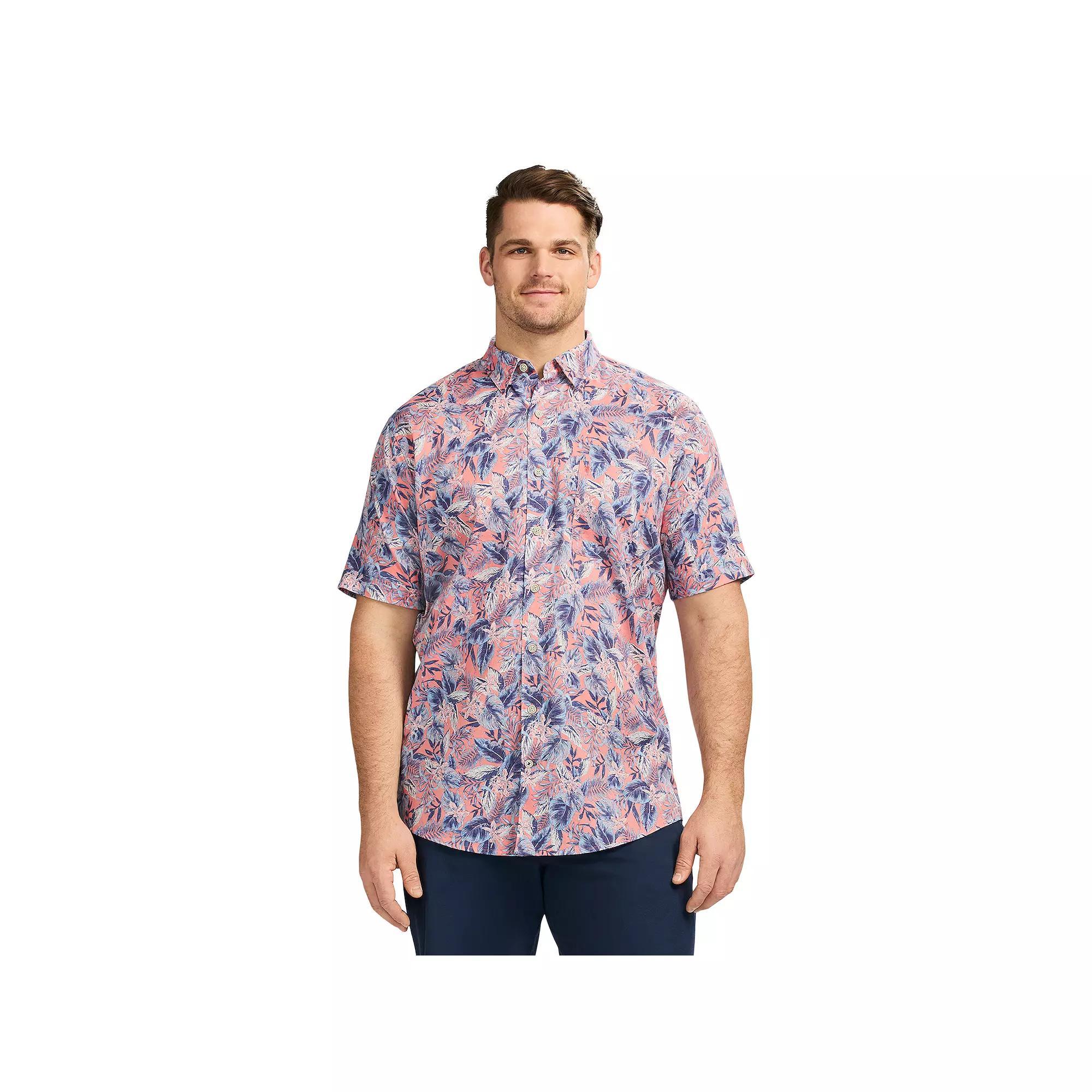 Big & Tall IZOD Dockside Short Sleeve Chambray, Men's, Size: 3XB, Mauveglow Product Image