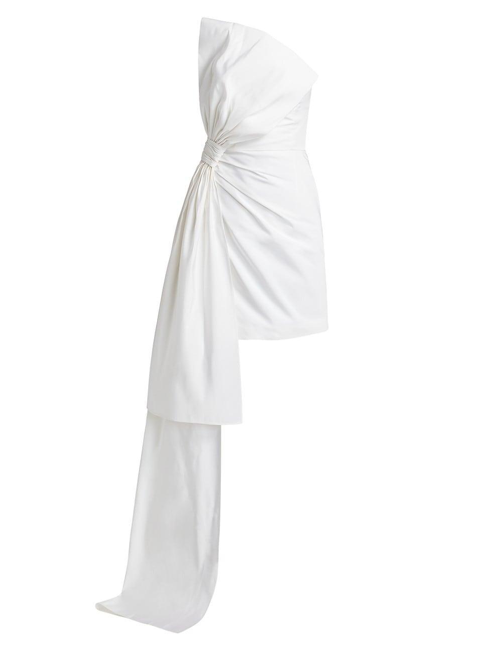 Womens Nadine Silk Draped Strapless Minidress Product Image