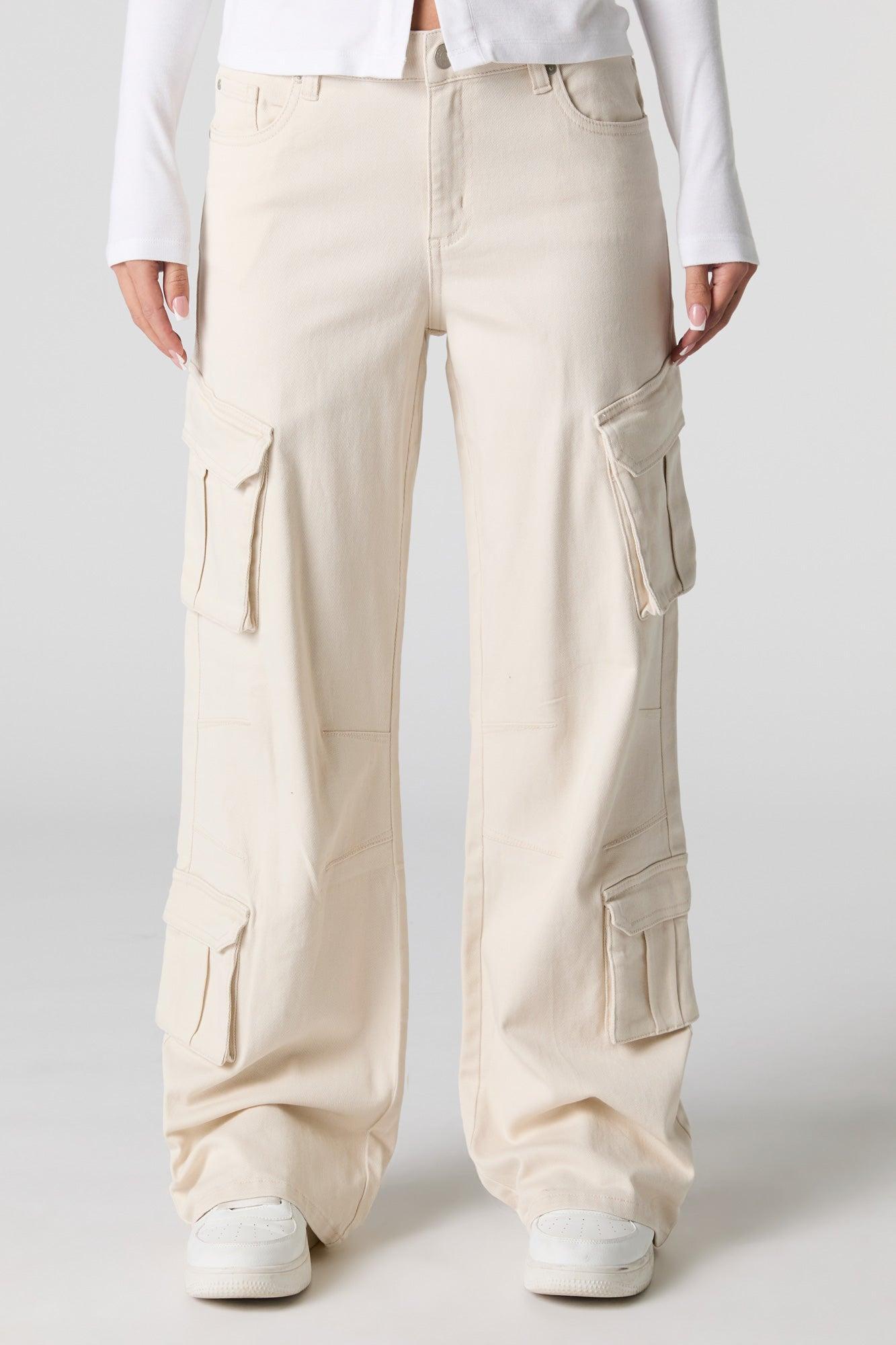 Stretch Denim Straight Leg Cargo Jean Female Product Image