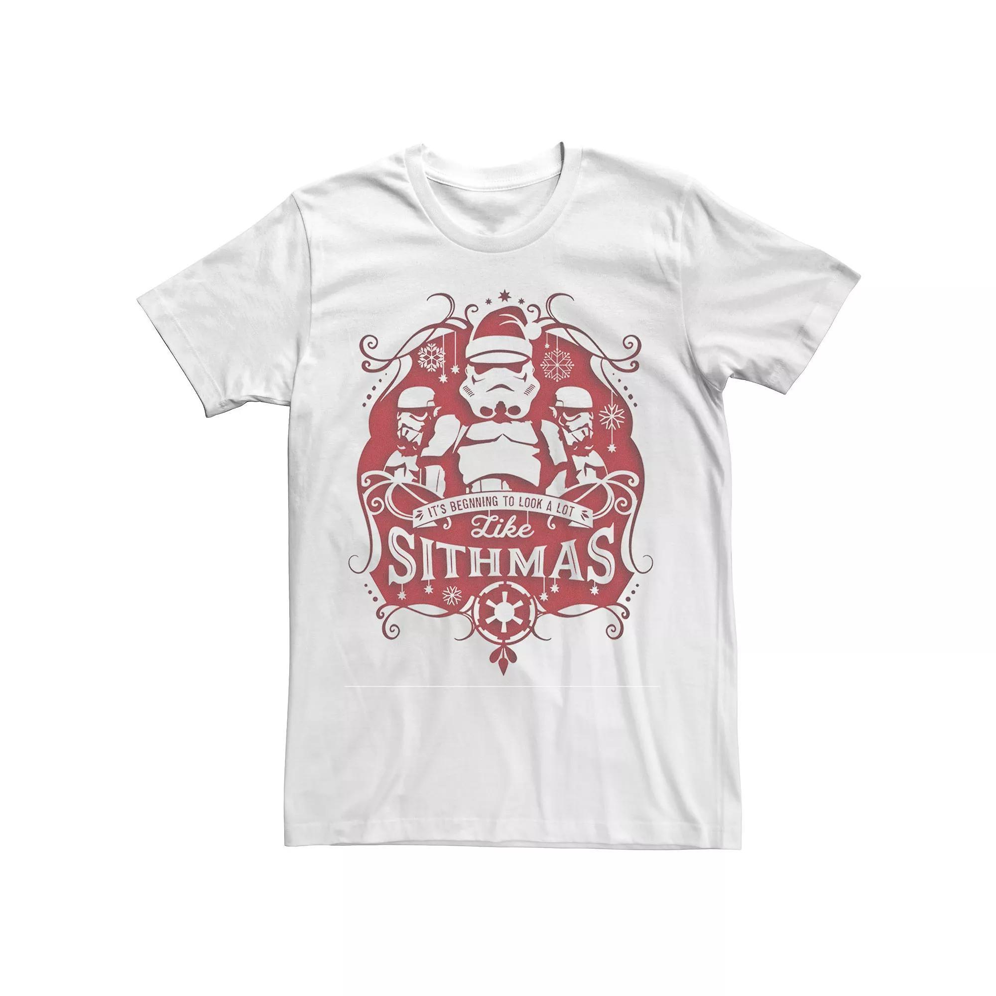Men's Star Wars Stormtrooper "Sithmas" Graphic Tee, Size: XXL, White Product Image