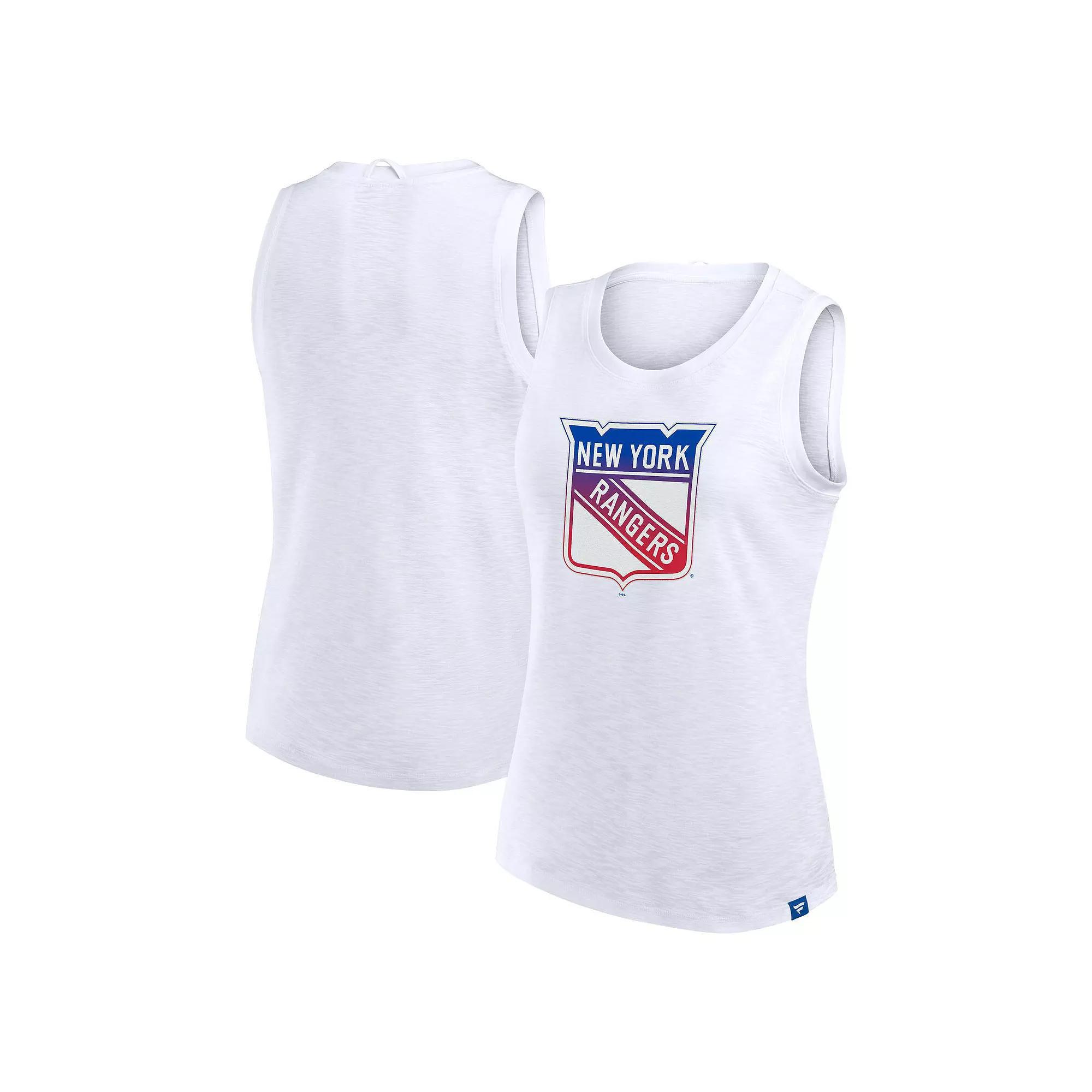 Women's Fanatics White New York Rangers Slub Tank Top, Size: XL, Ran White Product Image