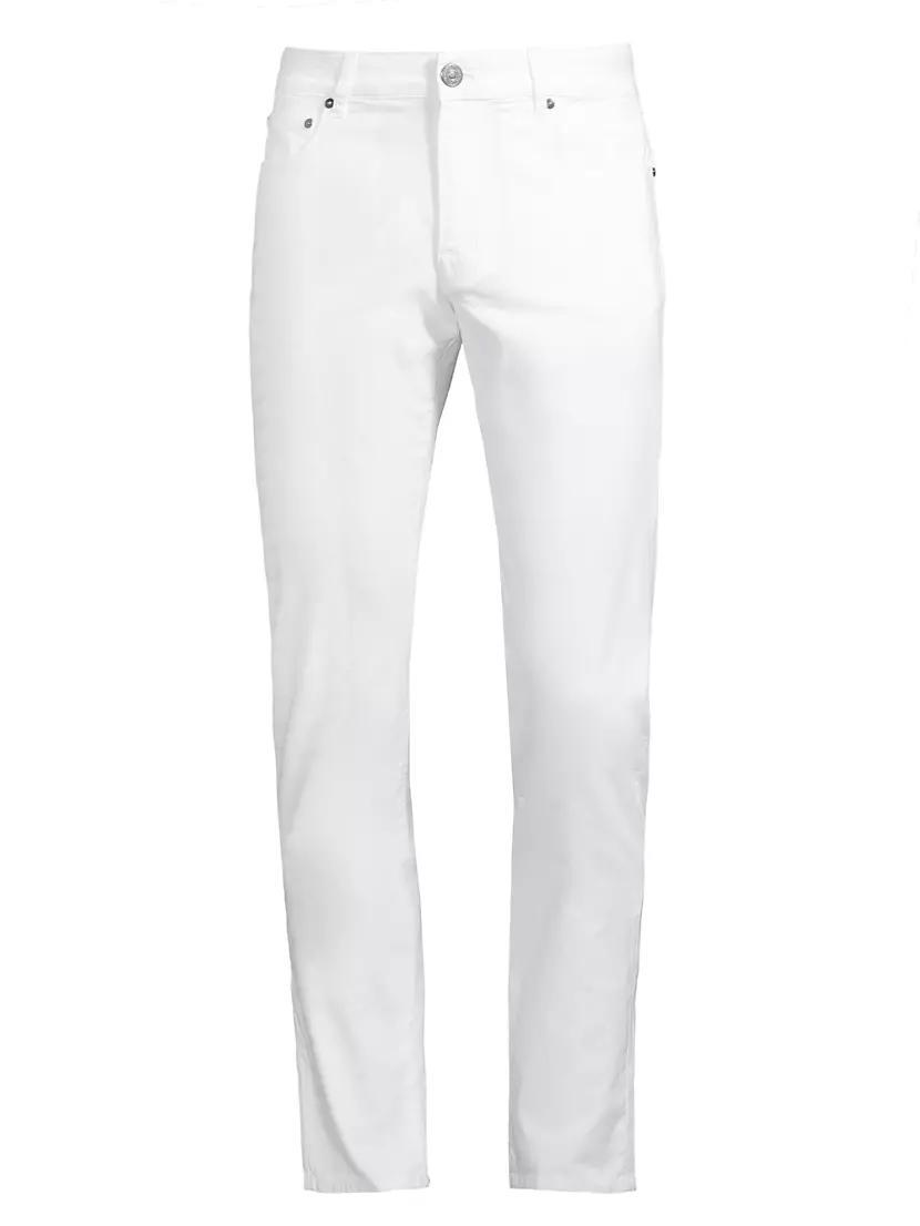 Stretch Cotton Straight-Leg Jeans Product Image
