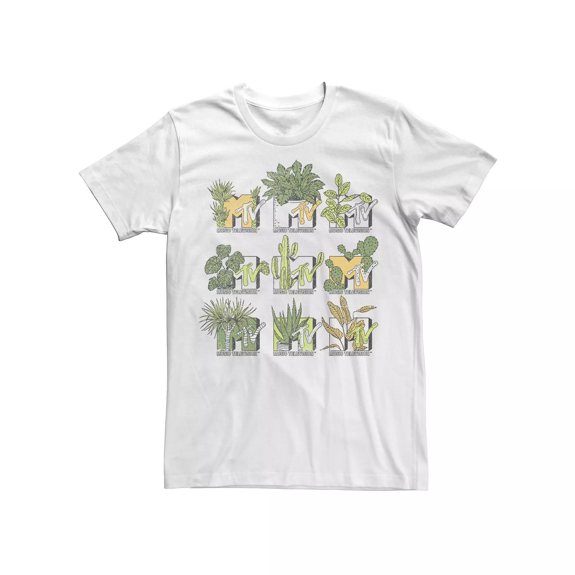 Big & Tall MTV Succulent Grid Logo Tee, Men's, Size: XXL Tall, White Product Image