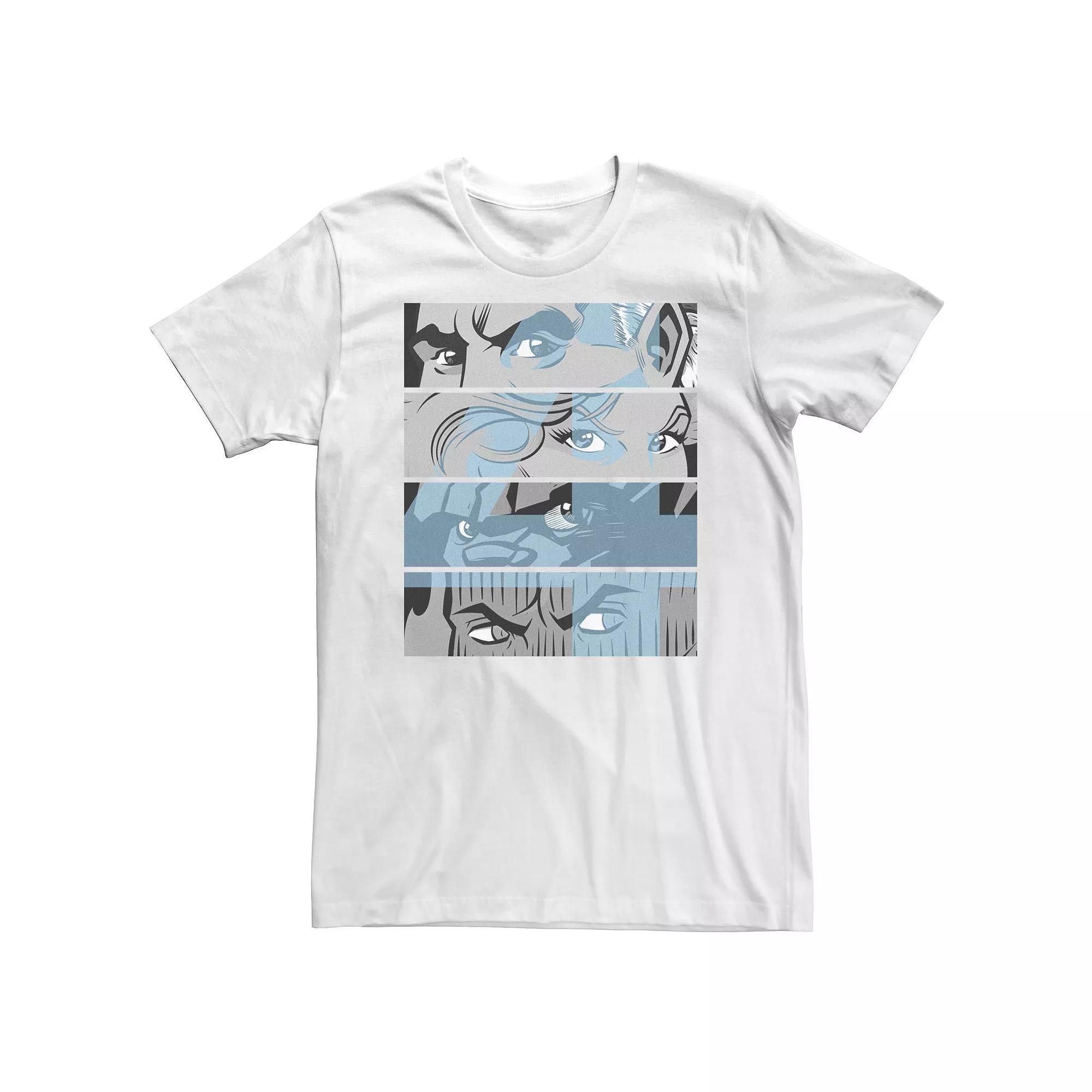 BIg & Tall Marvel Fantastic Four Group Shot Eyes Panel Tee, Men's, Size: 4XLT, White Product Image