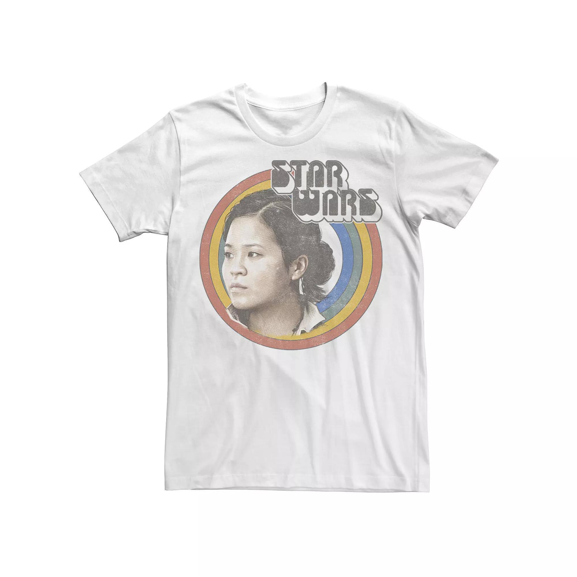 Men's Star Wars The Rise Of Skywalker Rose Retro Title Logo Tee, Size: Large, White Product Image