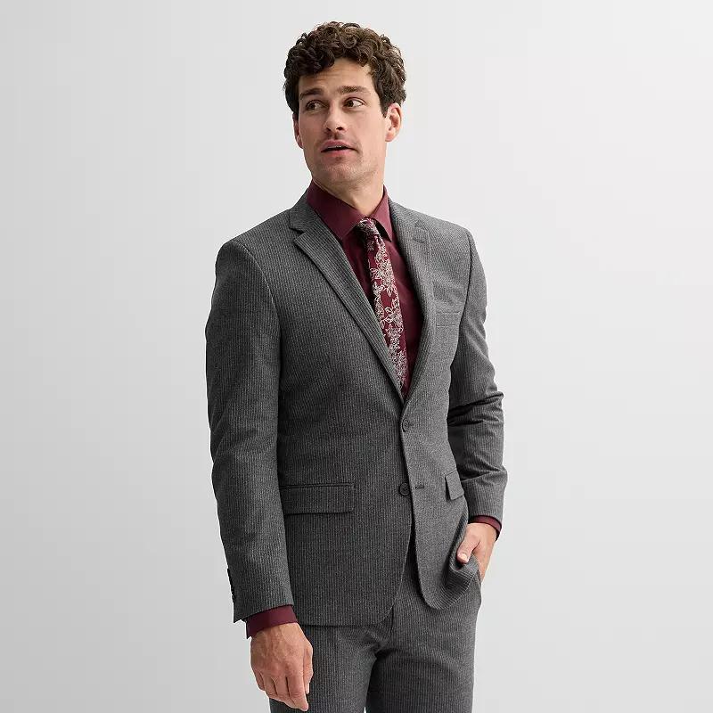 Men's Apt. 9® Premier Flex Performance Extra-Slim Washable Suit Jacket, Size: 36 Short, Gray Pinstripe Product Image