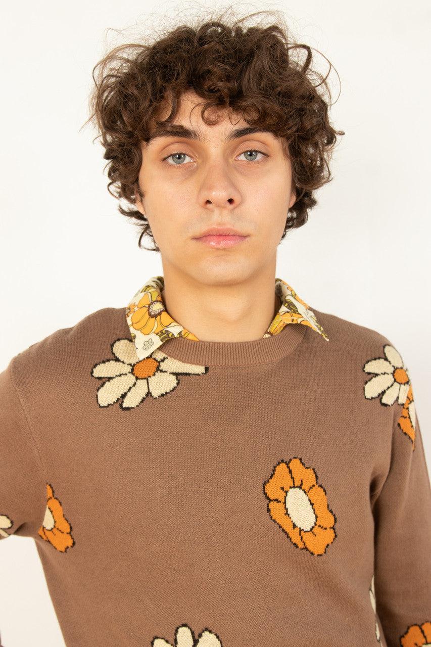 Mocha Floral Sweater Product Image