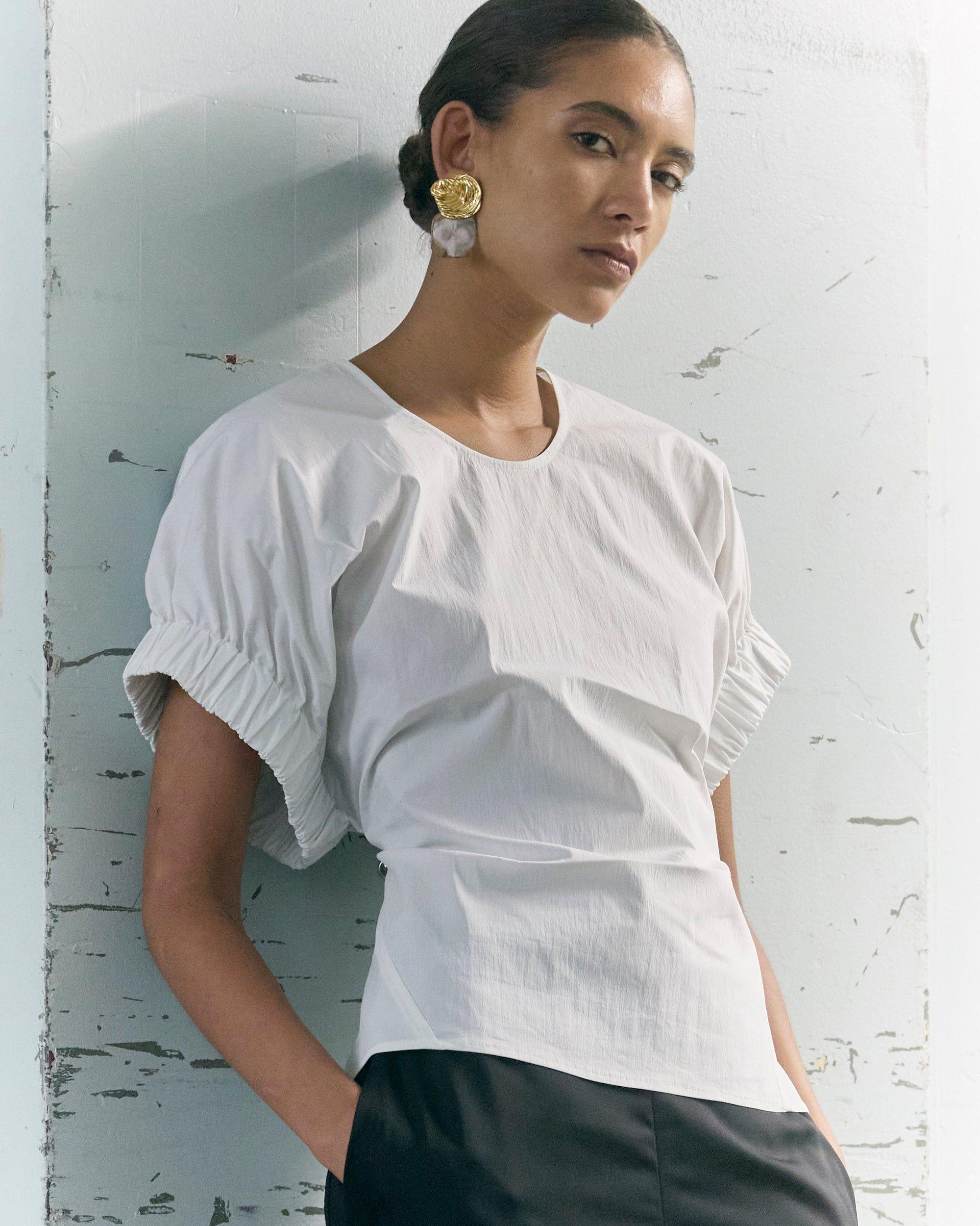 Roxanne Elasticated-Sleeve Blouse Product Image