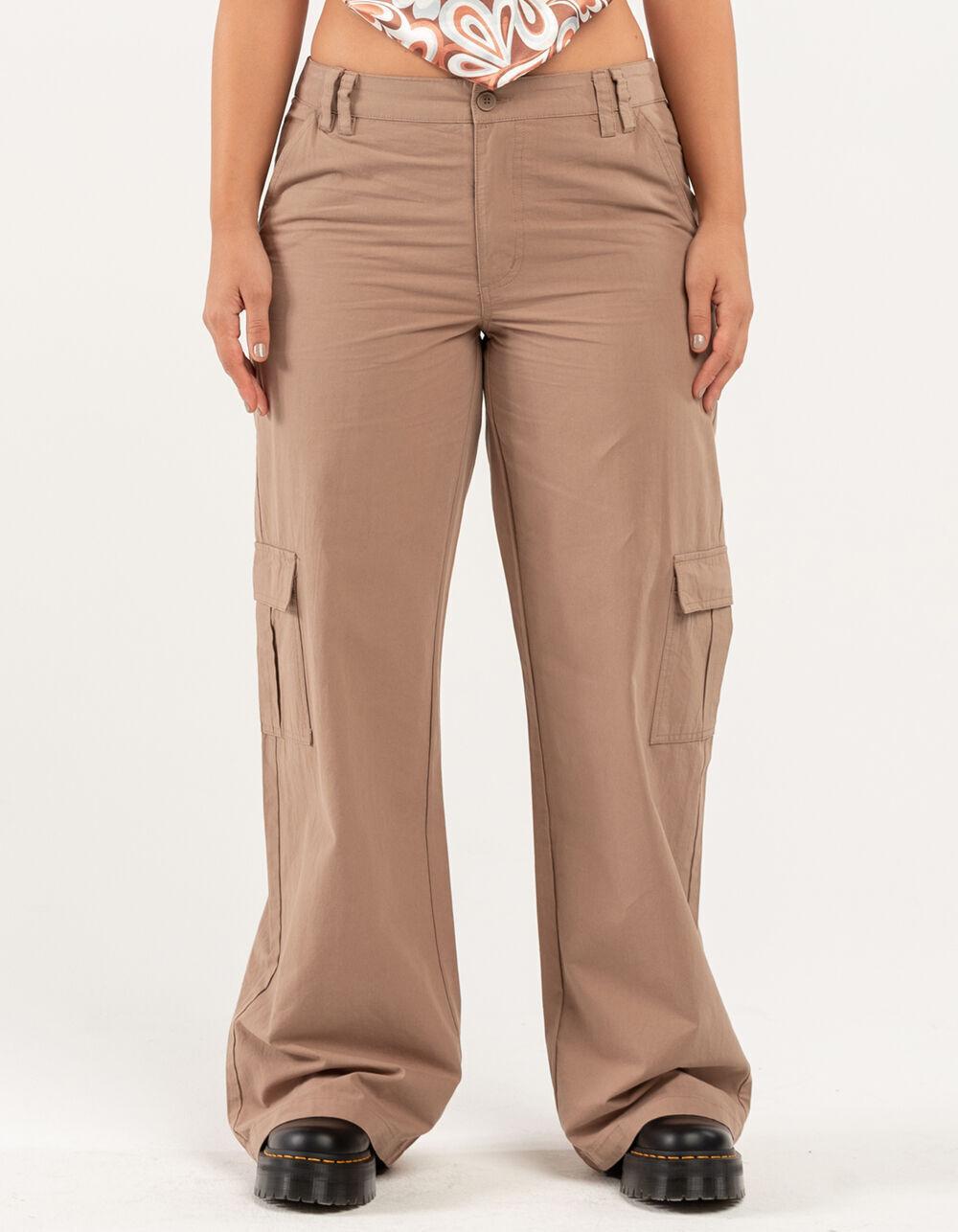RSQ Womens Low Rise Cargo Pants - DK KHAKI Product Image