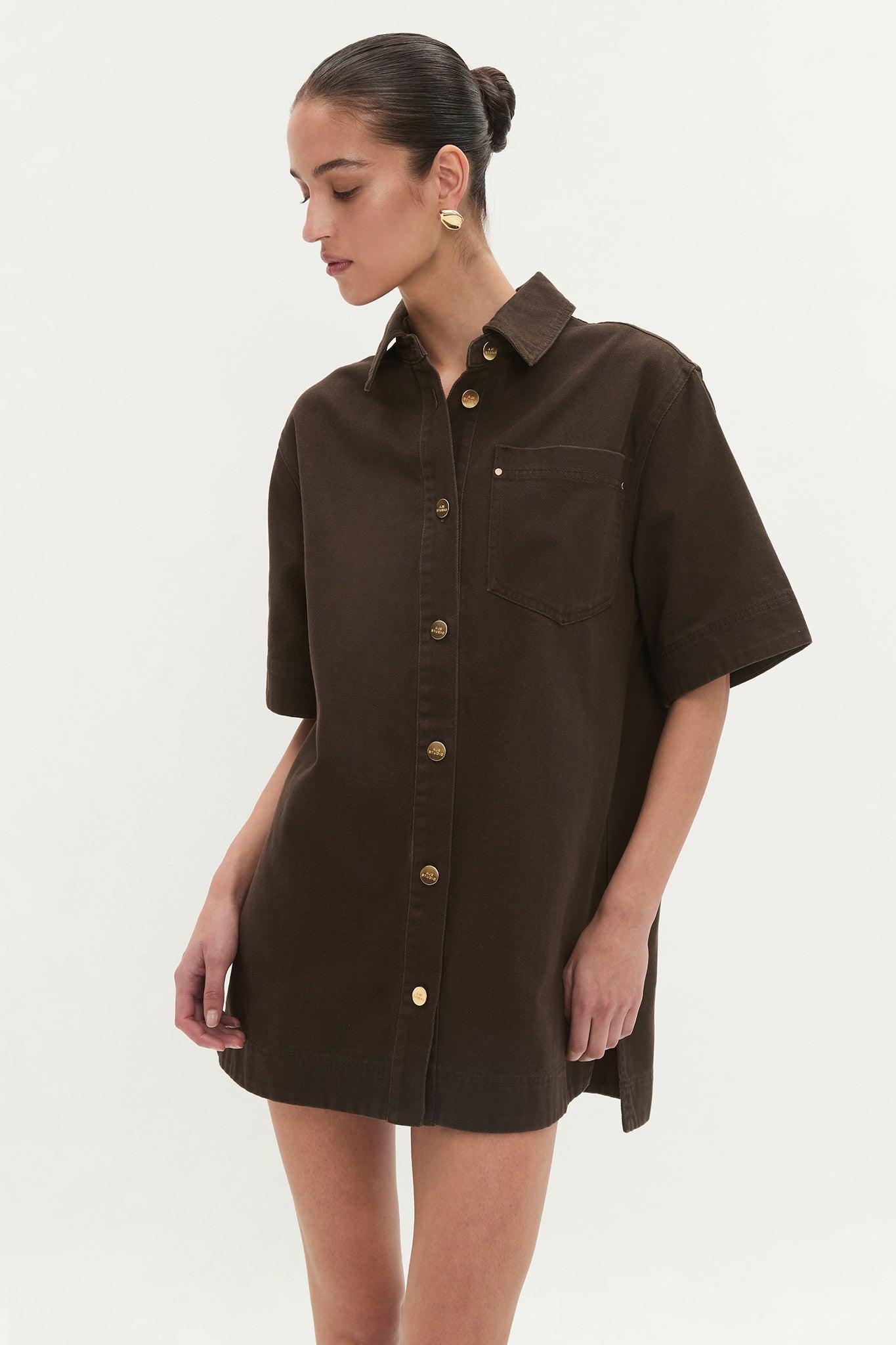 Junee Denim Shirt Dress Product Image