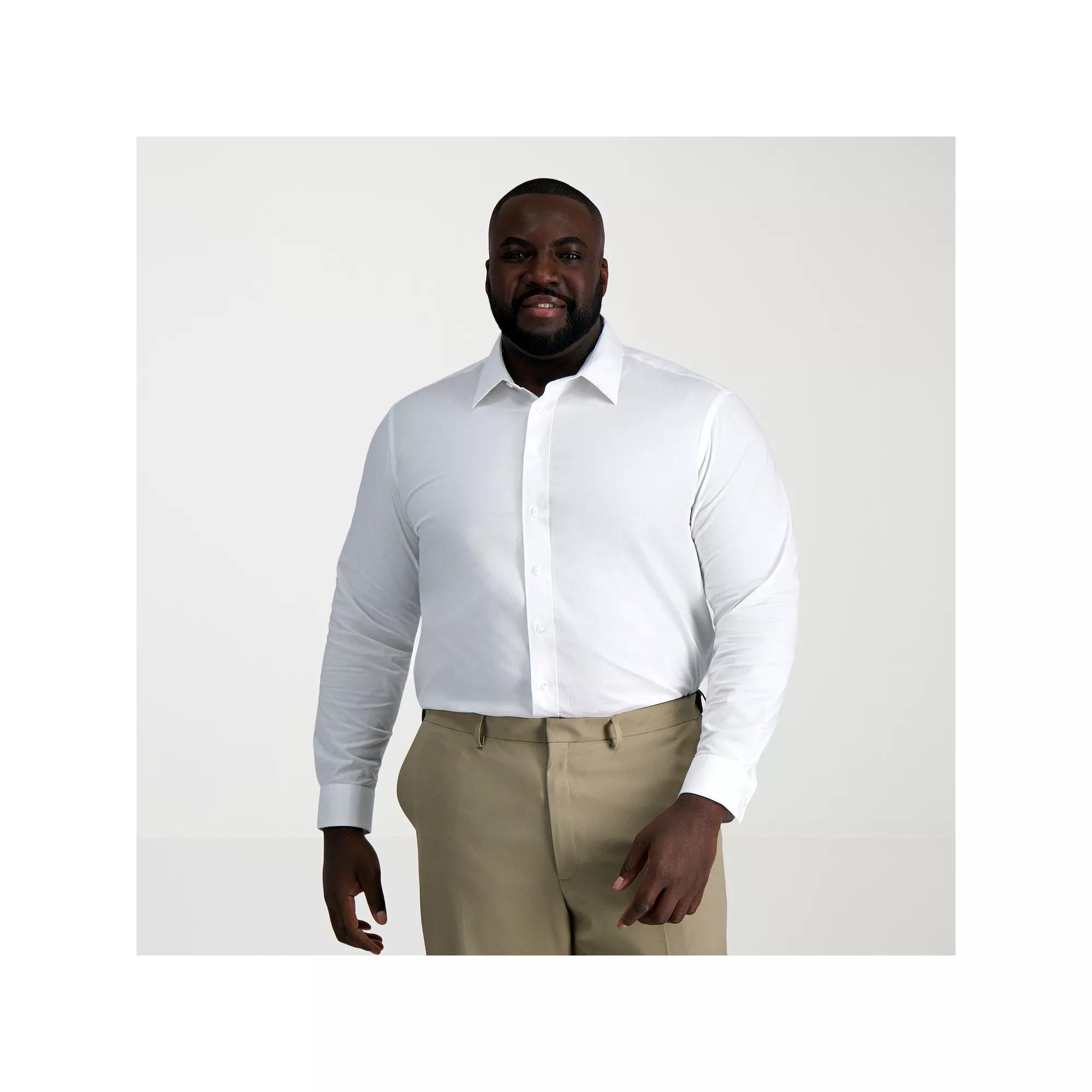 Big & Tall Haggar Smart Wash Classic Fit Solid Dress Shirt, Mens Product Image