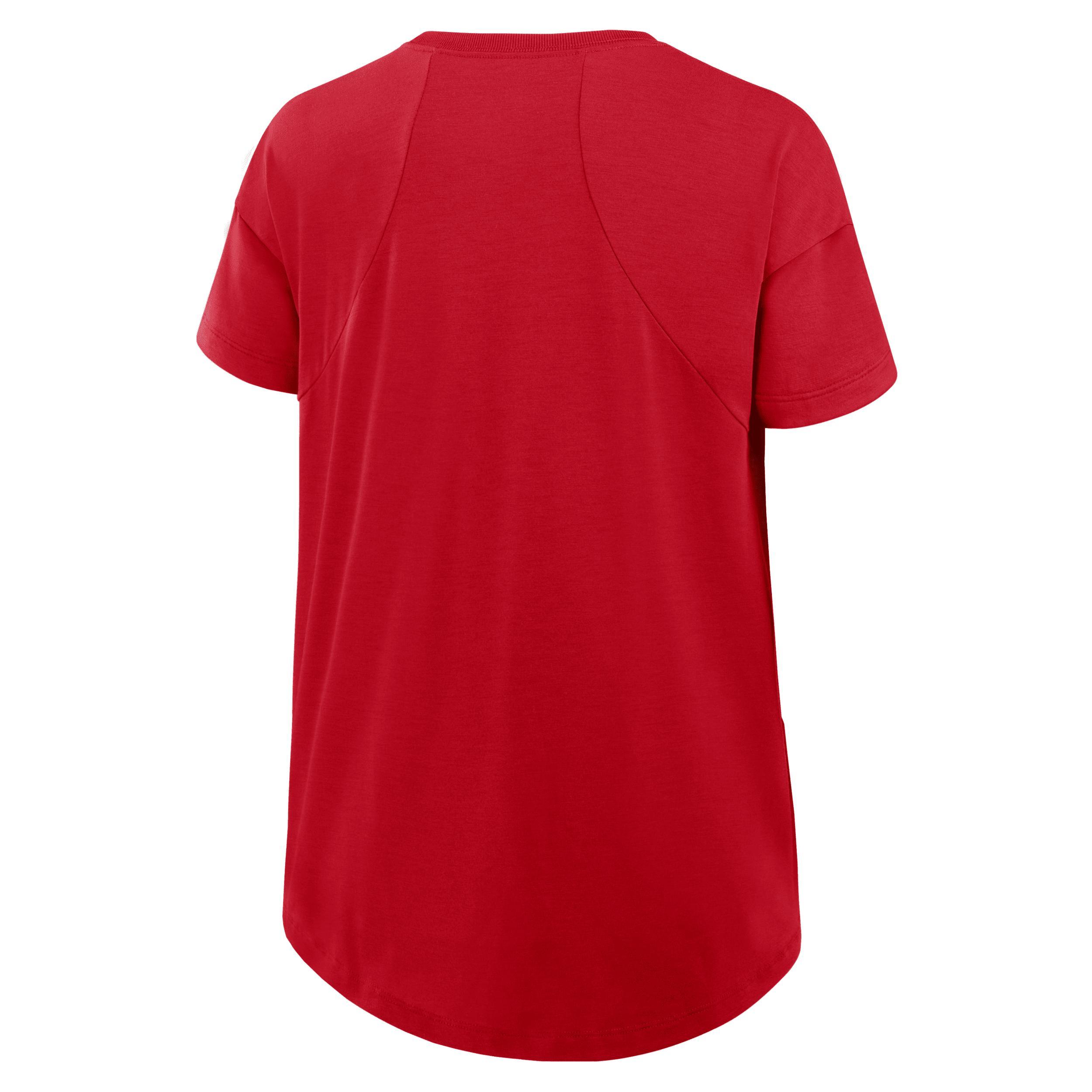 Women's Nike Navy Atlanta Braves Flowy T-Shirt, Size: Large, Blue Product Image