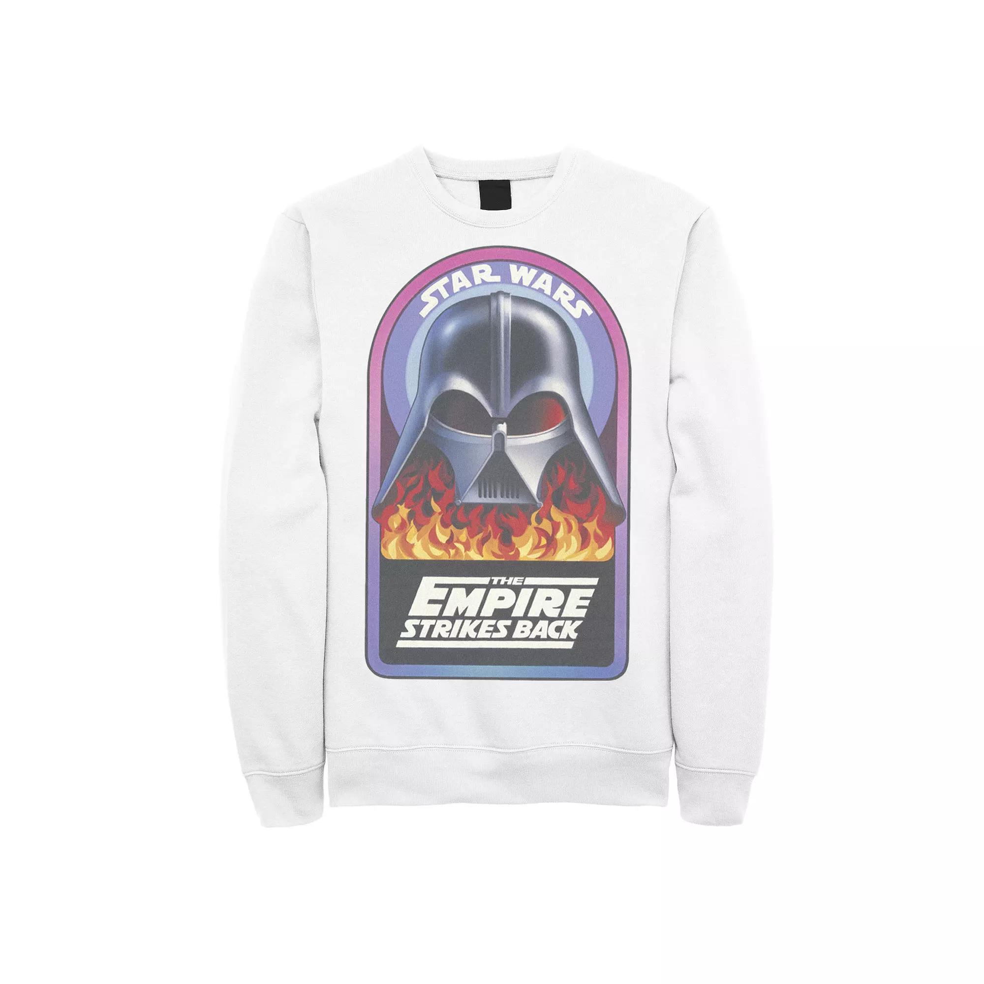 Men's Star Wars: The Empire Strikes Back 40th Darth Vader Flames Sweatshirt, Size: Large, White Product Image