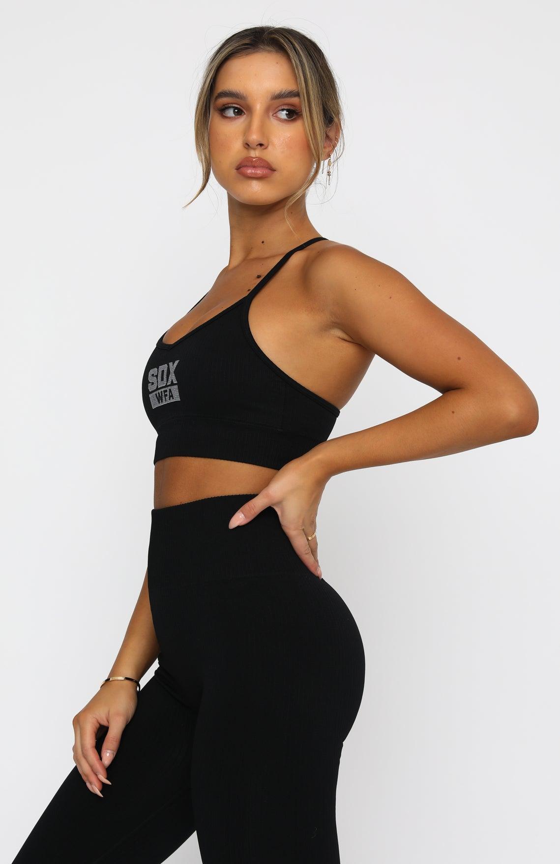 Coffee Date Seamless Sports Bra Black Product Image