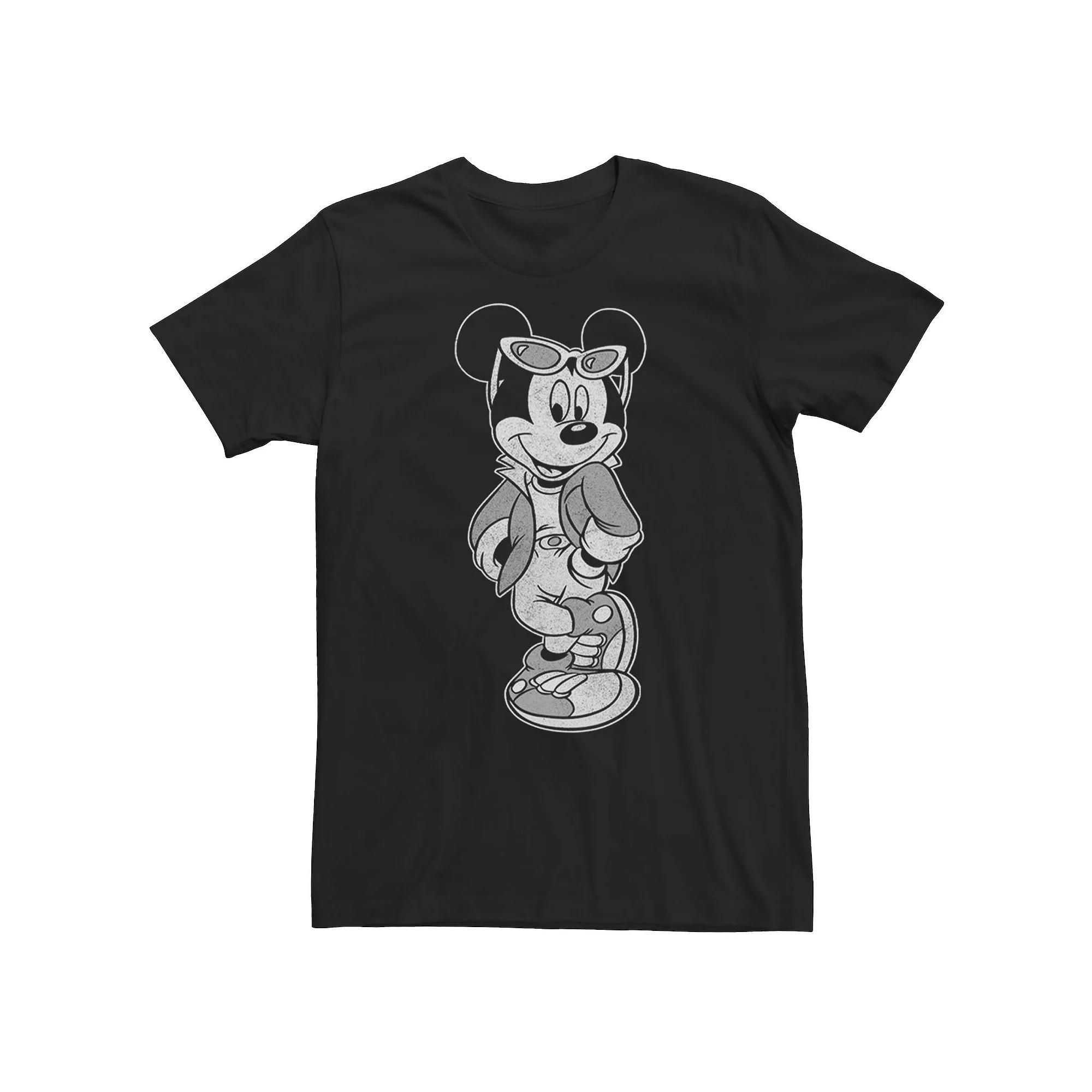 Big & Tall Disney Mickey And Friends Mickey Mouse Cool Portrait Tee, Men's, Size: XXL Tall, Black Product Image