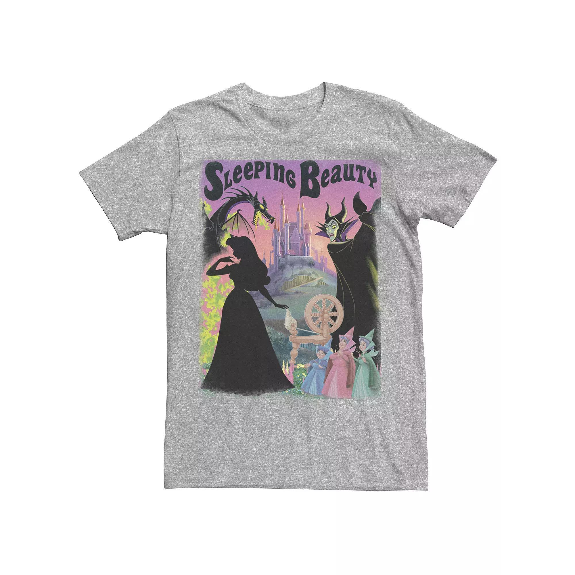 Disney's Sleeping Beauty Aurora Maleficent Men's Poster Tee, Size: Medium, White Product Image