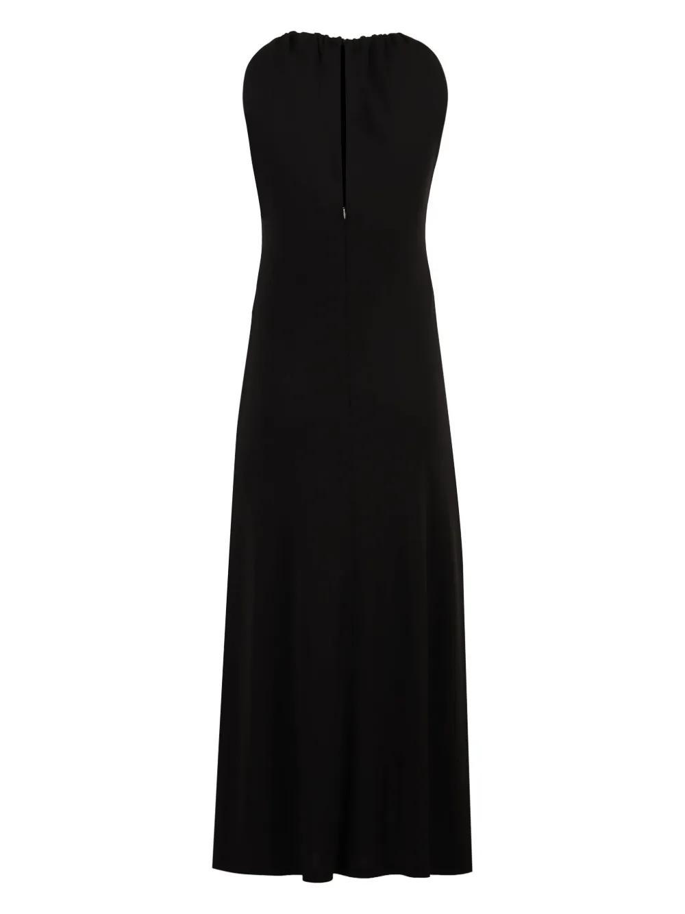 lace-appliqué halterneck midi dress Product Image
