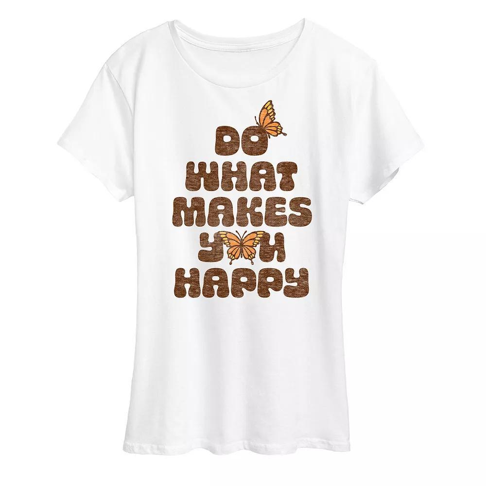 Womens Do What Makes You Happy Graphic Tee Product Image
