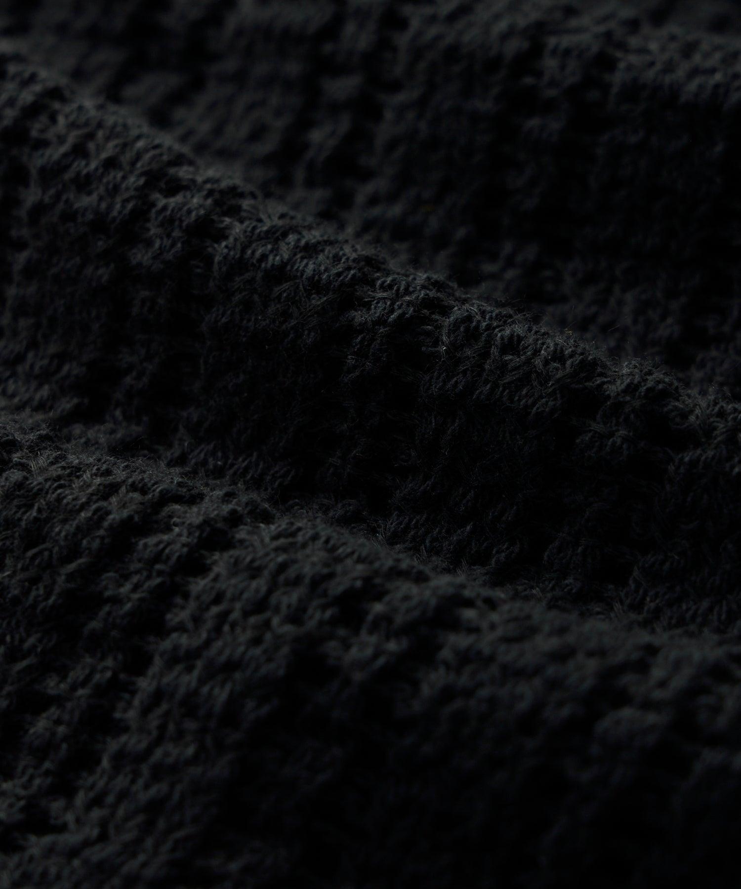 Open-Knit Tank Top in Black Product Image