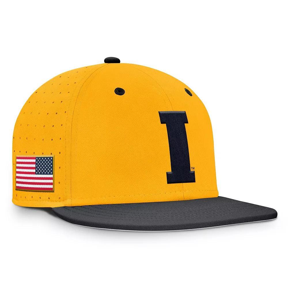 Men's Nike Gold Iowa Hawkeyes On-Field Dugout True Performance Fitted Hat, Size: 7 3/8 Product Image