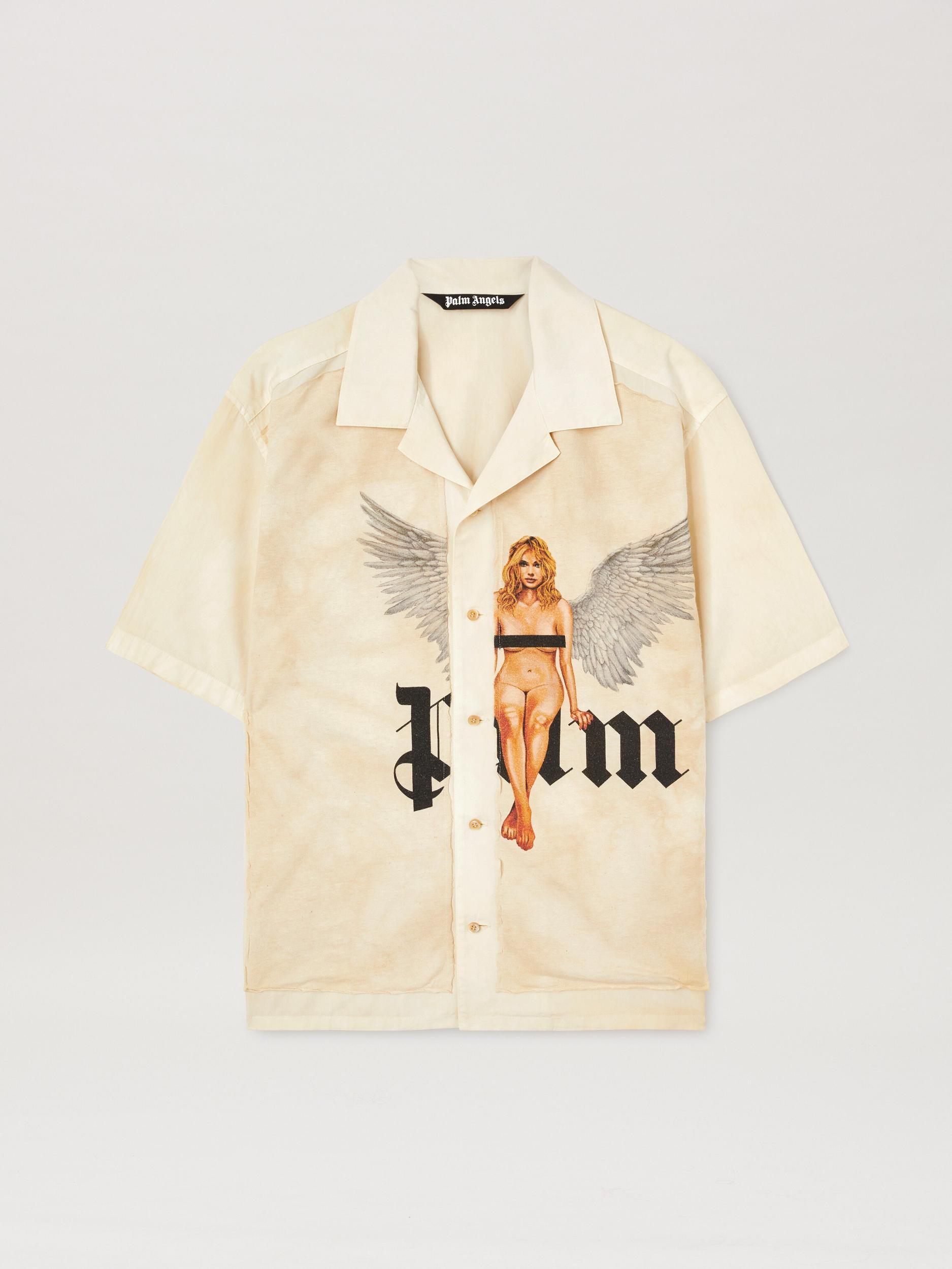 CRYSTAL PIN UP BOWLING SHIRT OFF WHITE - Product Image