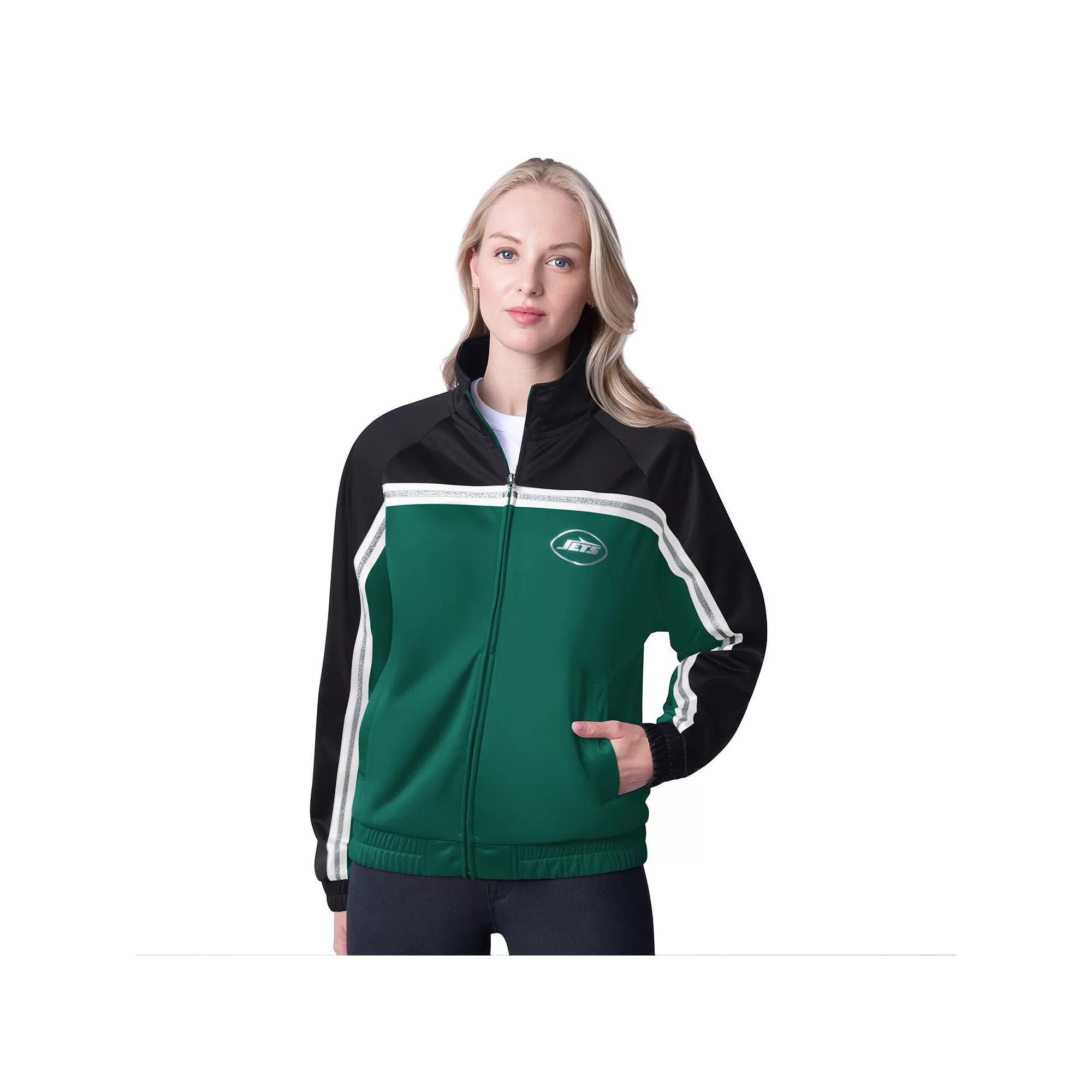 Women's G-III 4Her by Carl Banks Green New York Jets Post Game Full-Zip Track Jacket, Size: Large Product Image
