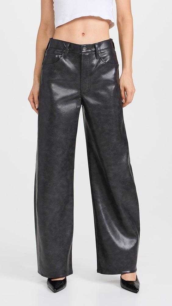 AGOLDE Recycled Leather Low Curve Pants | Shopbop Product Image