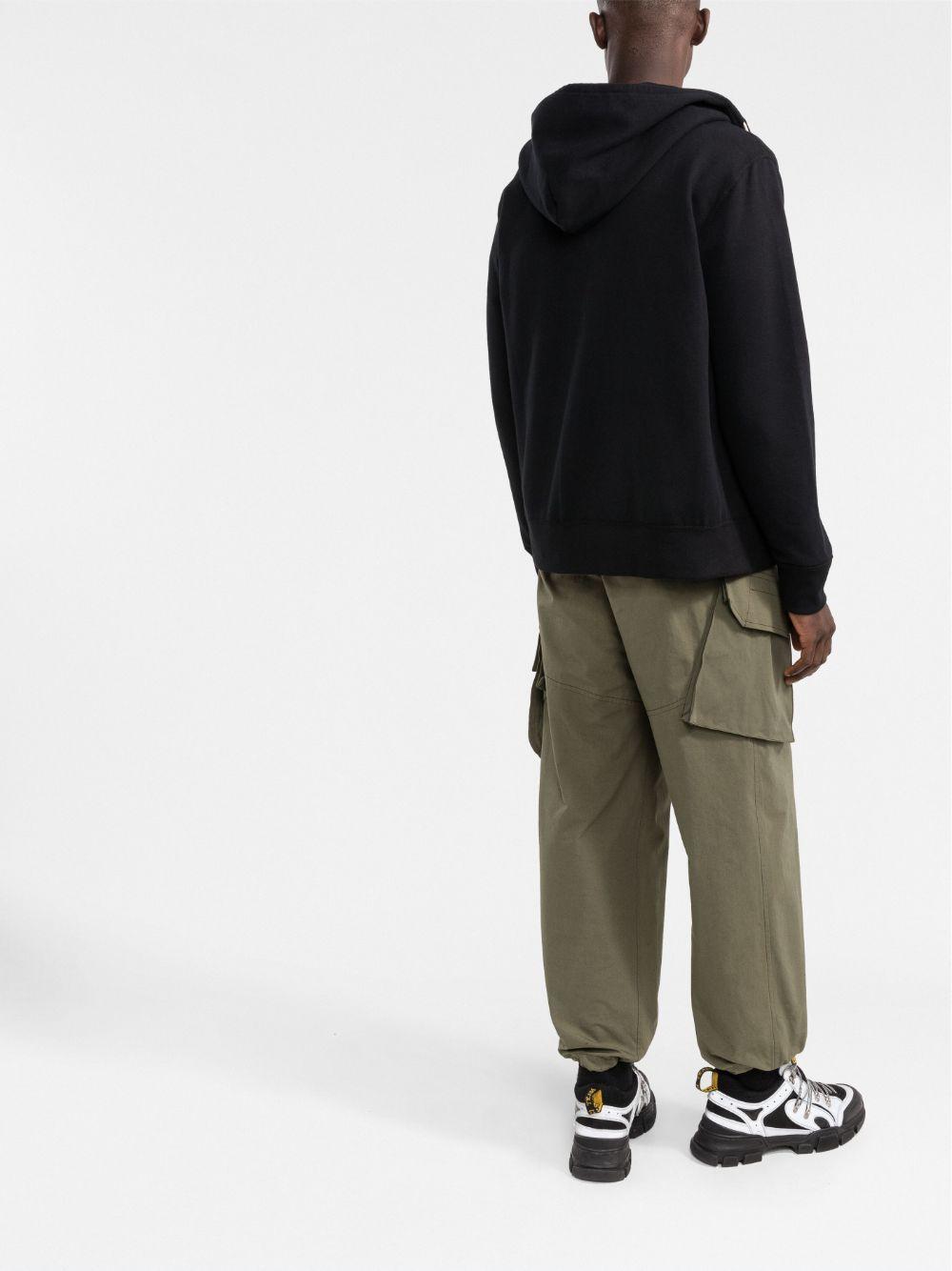 embroidered-logo zip-up hoodie Product Image