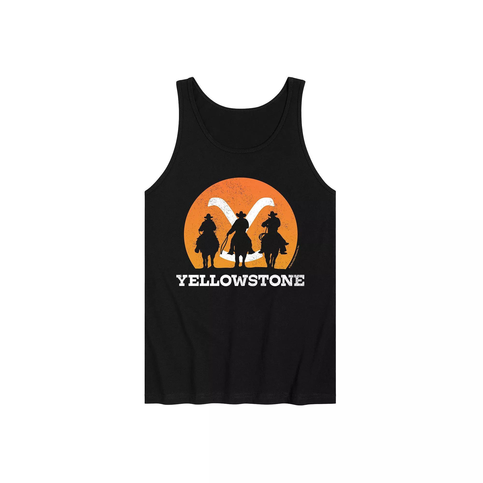 Mens Yellowstone Cowboy Sunset Tank Top Product Image