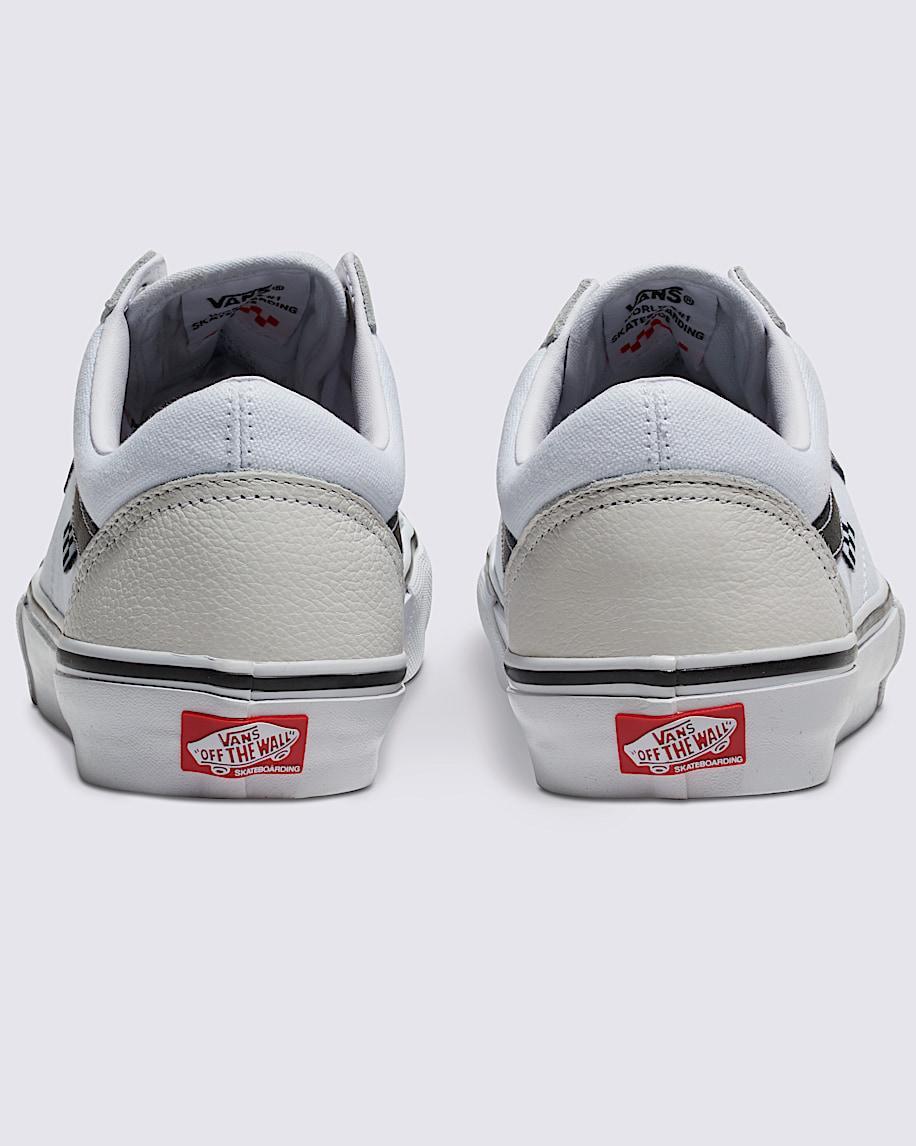 Skate Old Skool Leather Shoe in White| Vans US Product Image