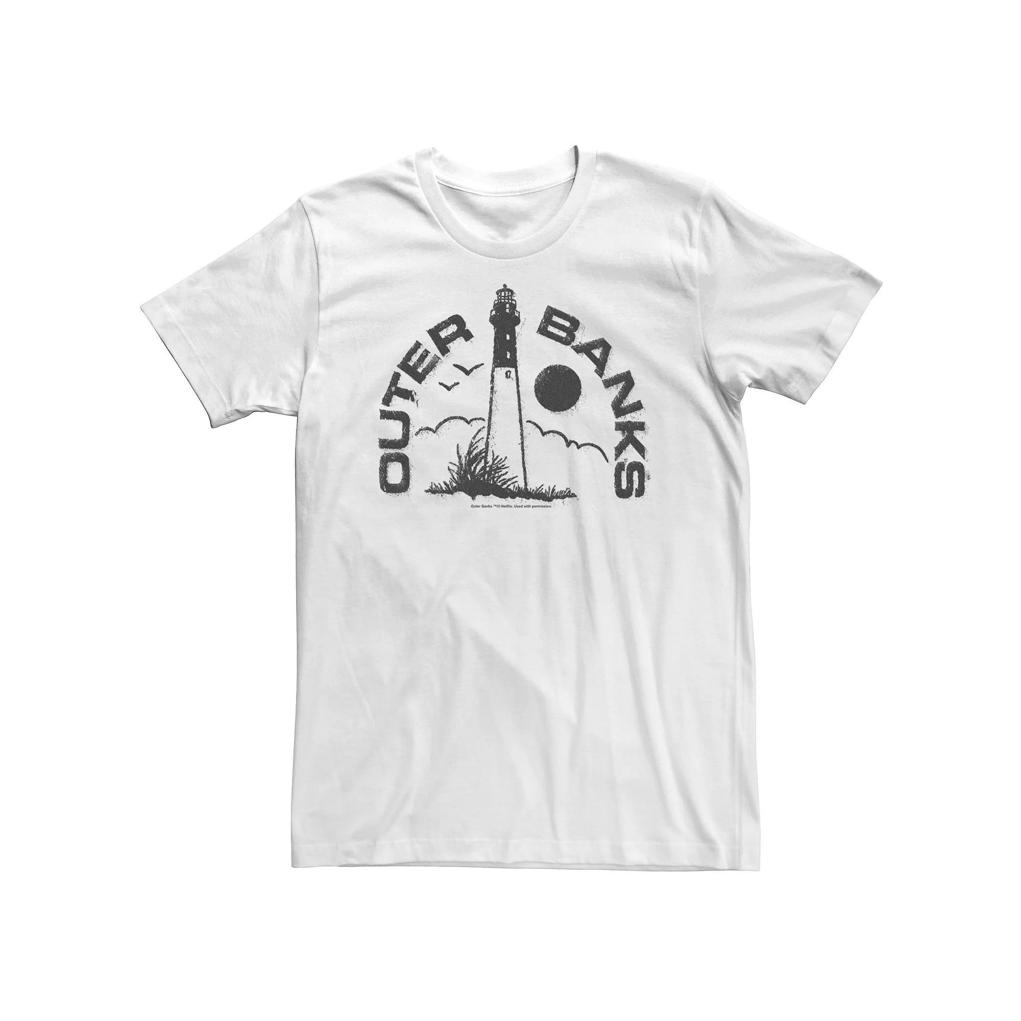 Big & Tall Outer Banks Landscape Stamp Tee, Men's, Size: 5XL, White Product Image